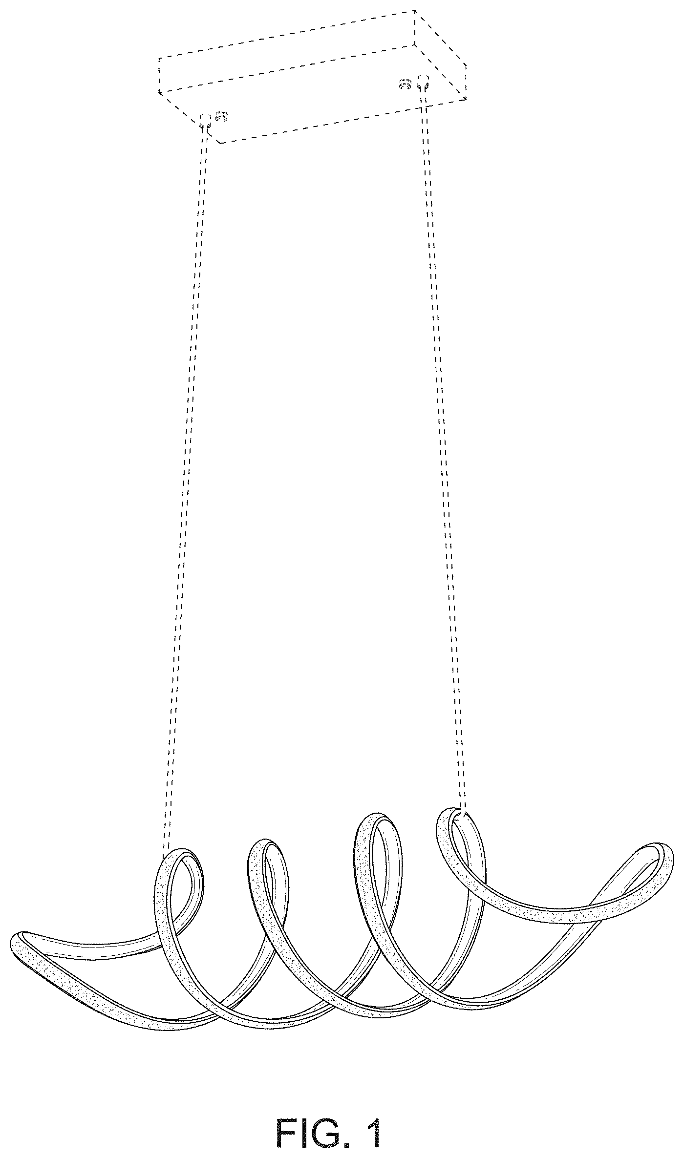 Patent USD1000680 Figure 1 – Multi loop lamp