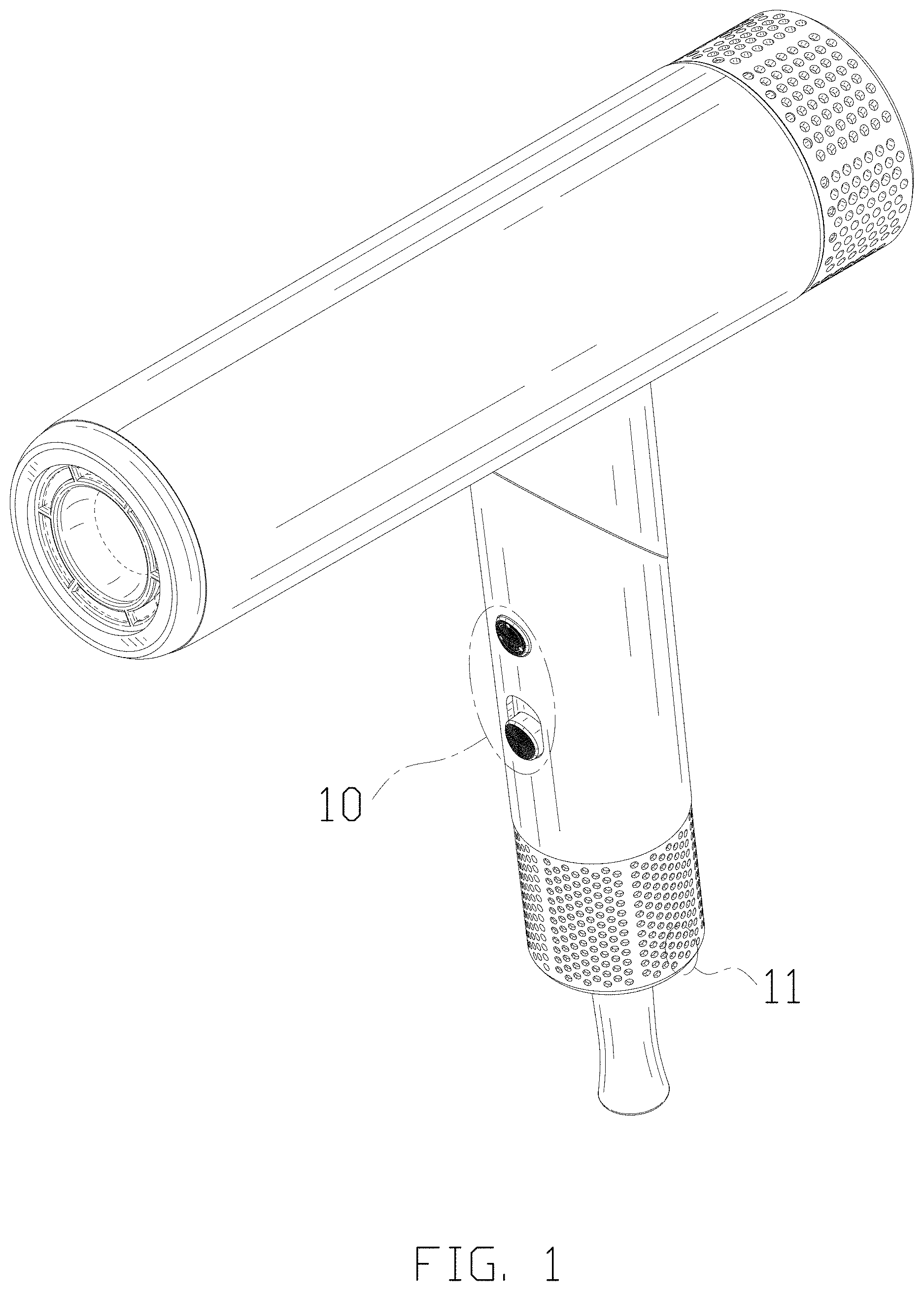 Patent USD1000702 Figure 1 – Hair dryer