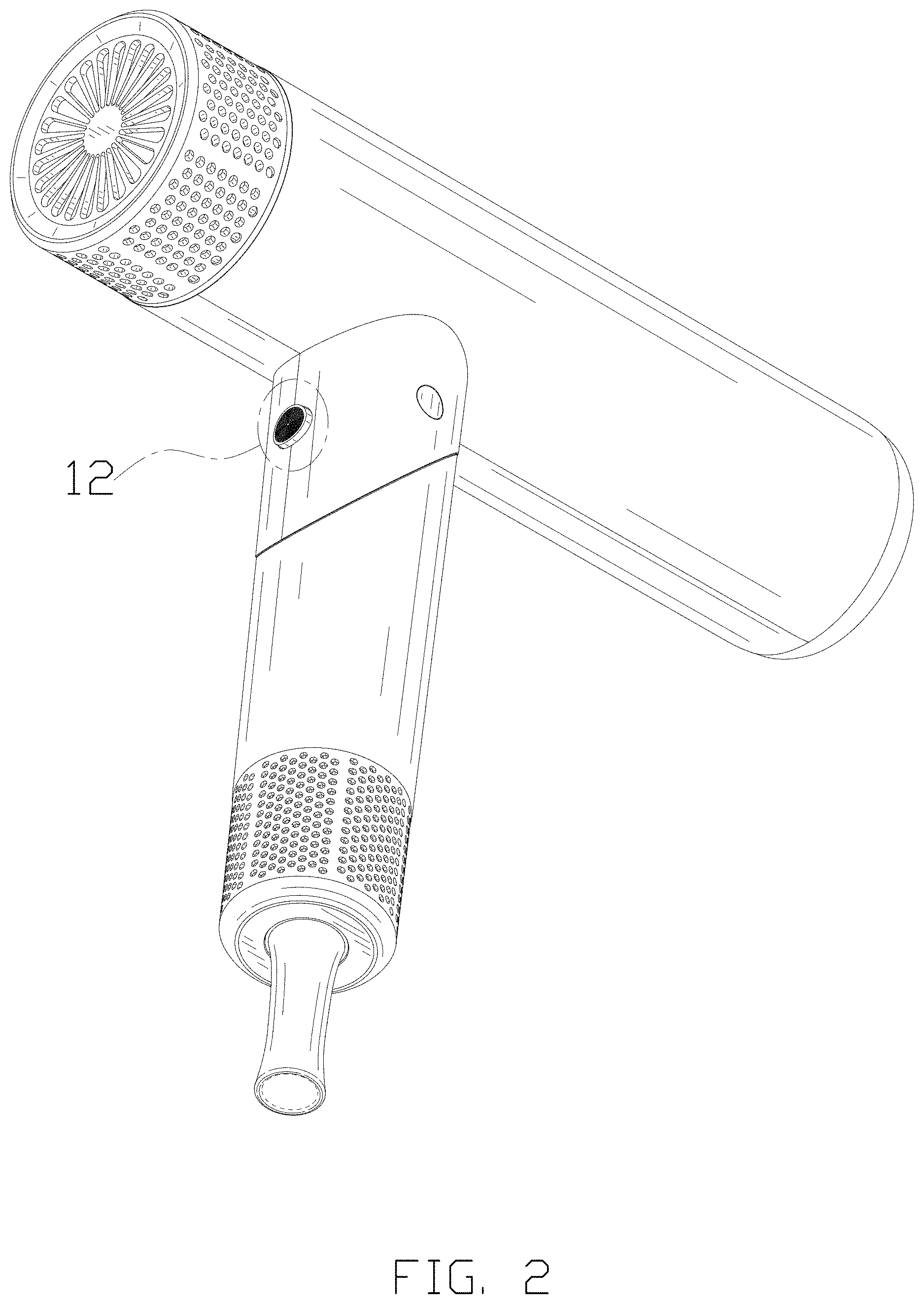 Patent USD1000702 Figure 2 – Hair dryer
