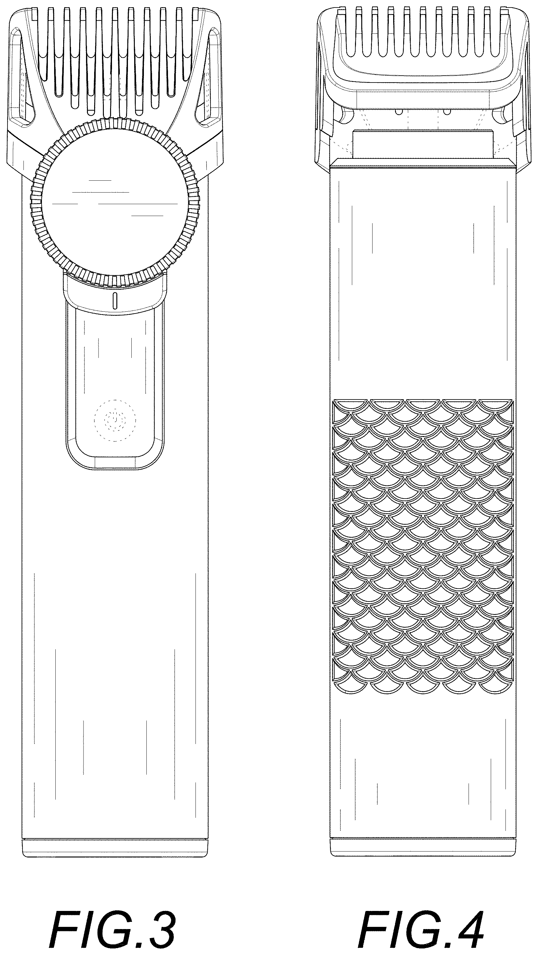 Patent USD1000707 Figure 3 – Beard trimmer
