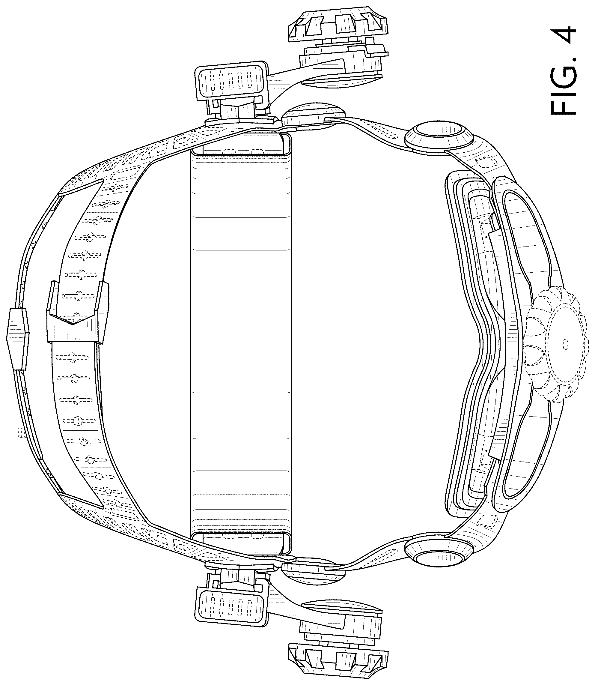 Patent USD1000714 Figure 4 – Headgear of a helmet