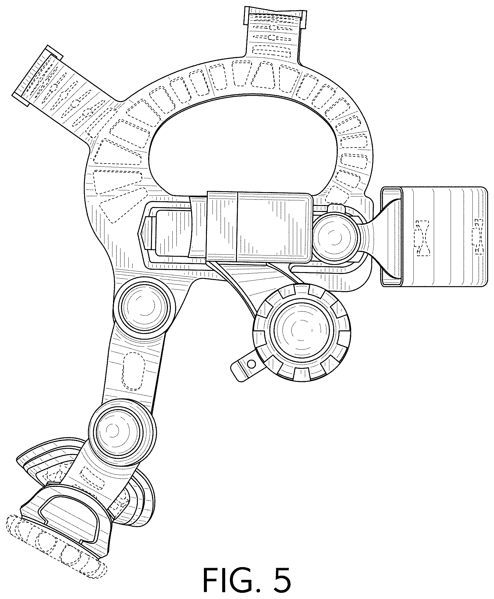 Patent USD1000714 Figure 5 – Headgear of a helmet
