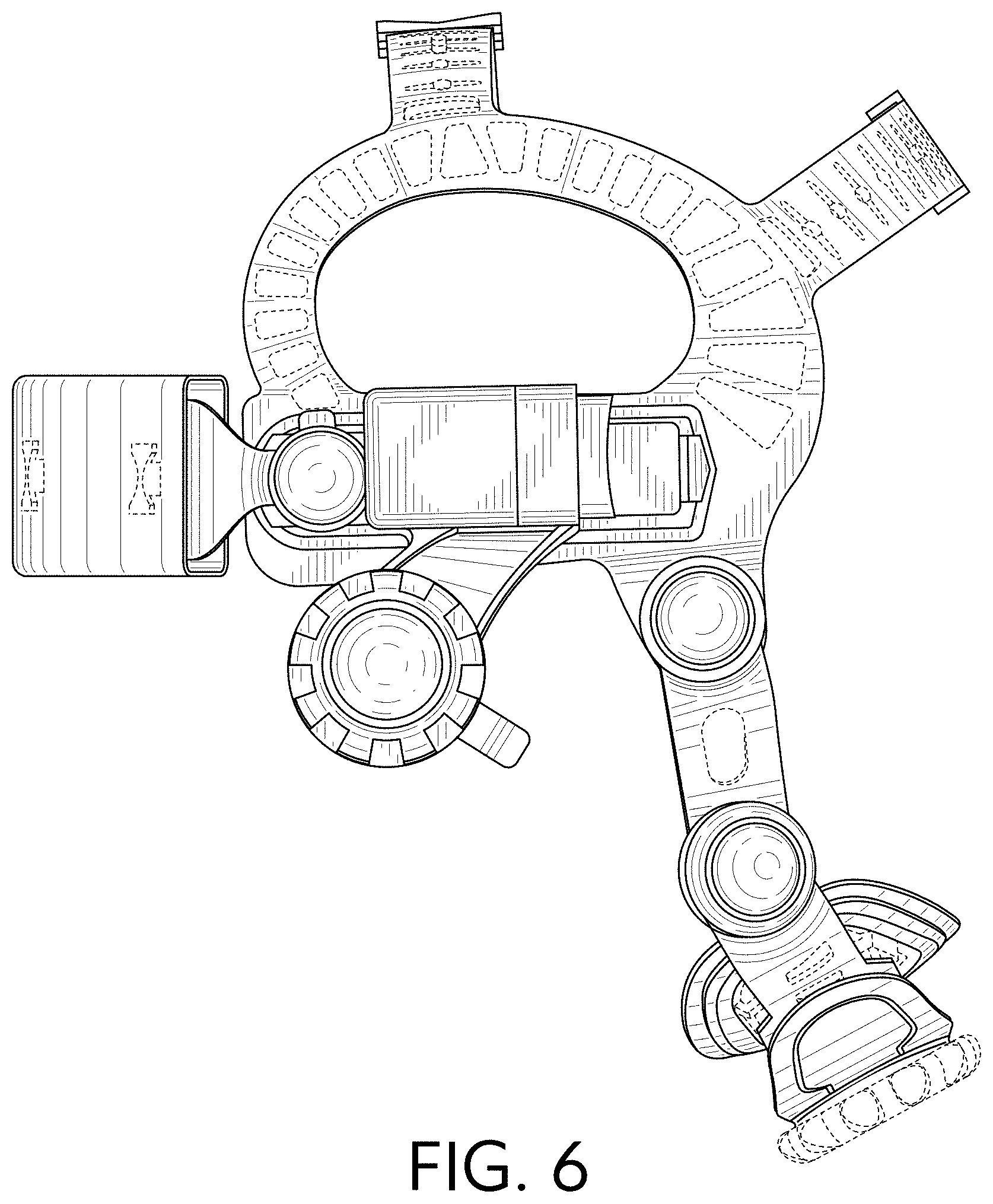 Patent USD1000714 Figure 6 – Headgear of a helmet