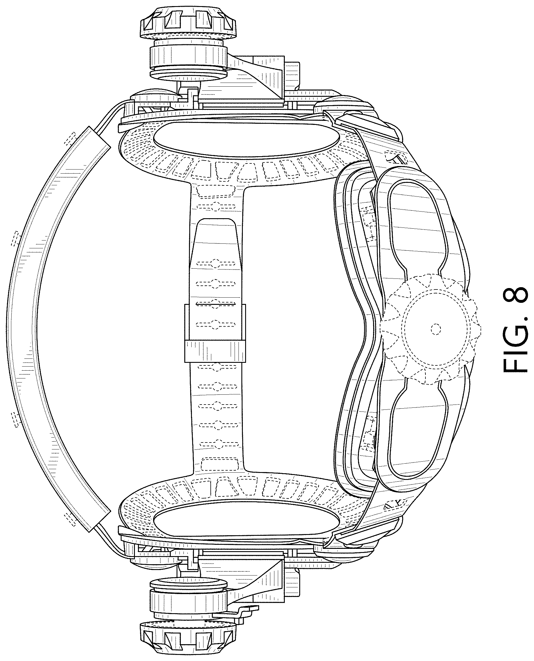 Patent USD1000714 Figure 8 – Headgear of a helmet