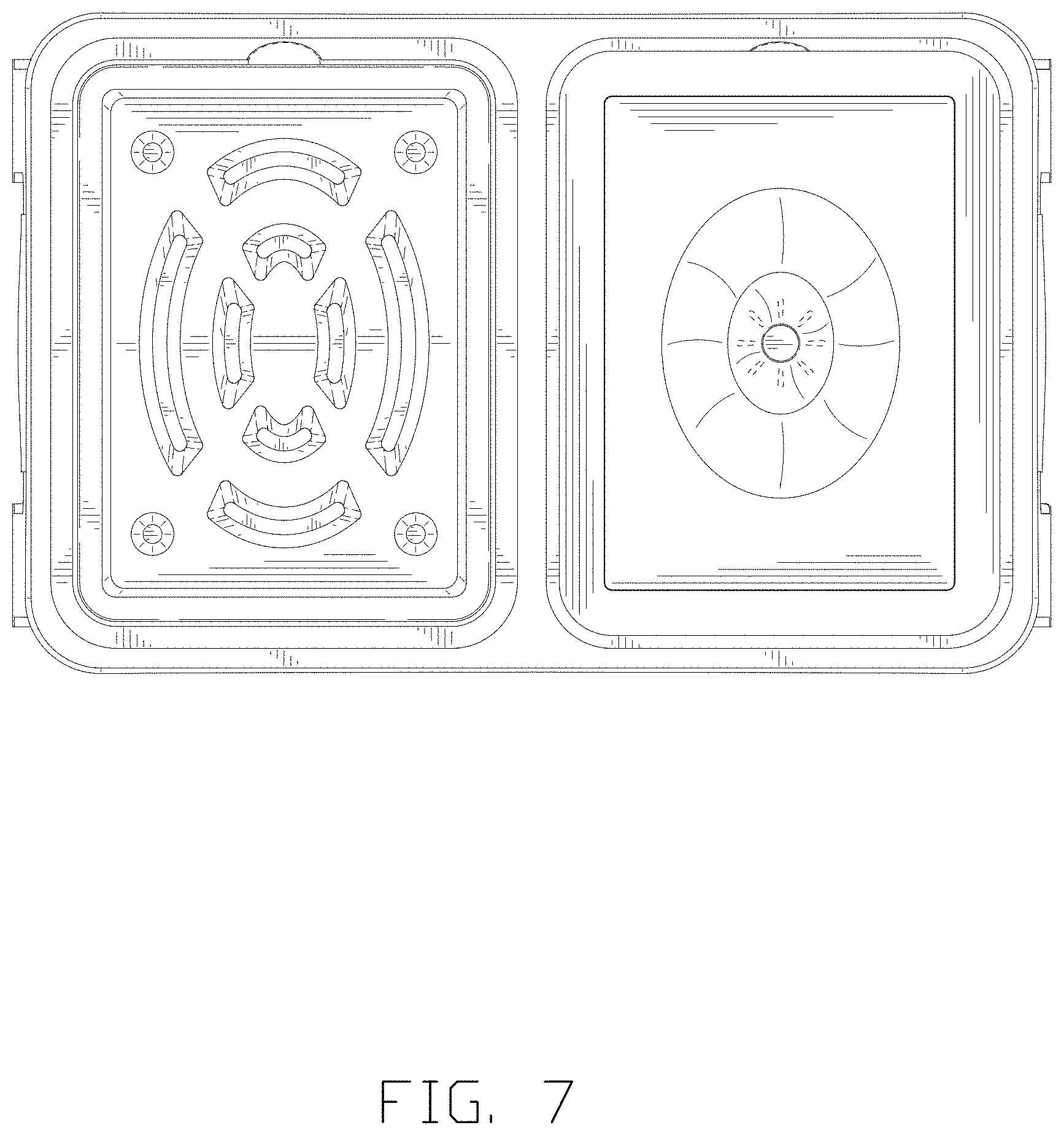 Patent USD1000724 Figure 7 – Adjustable raised dog bowl
