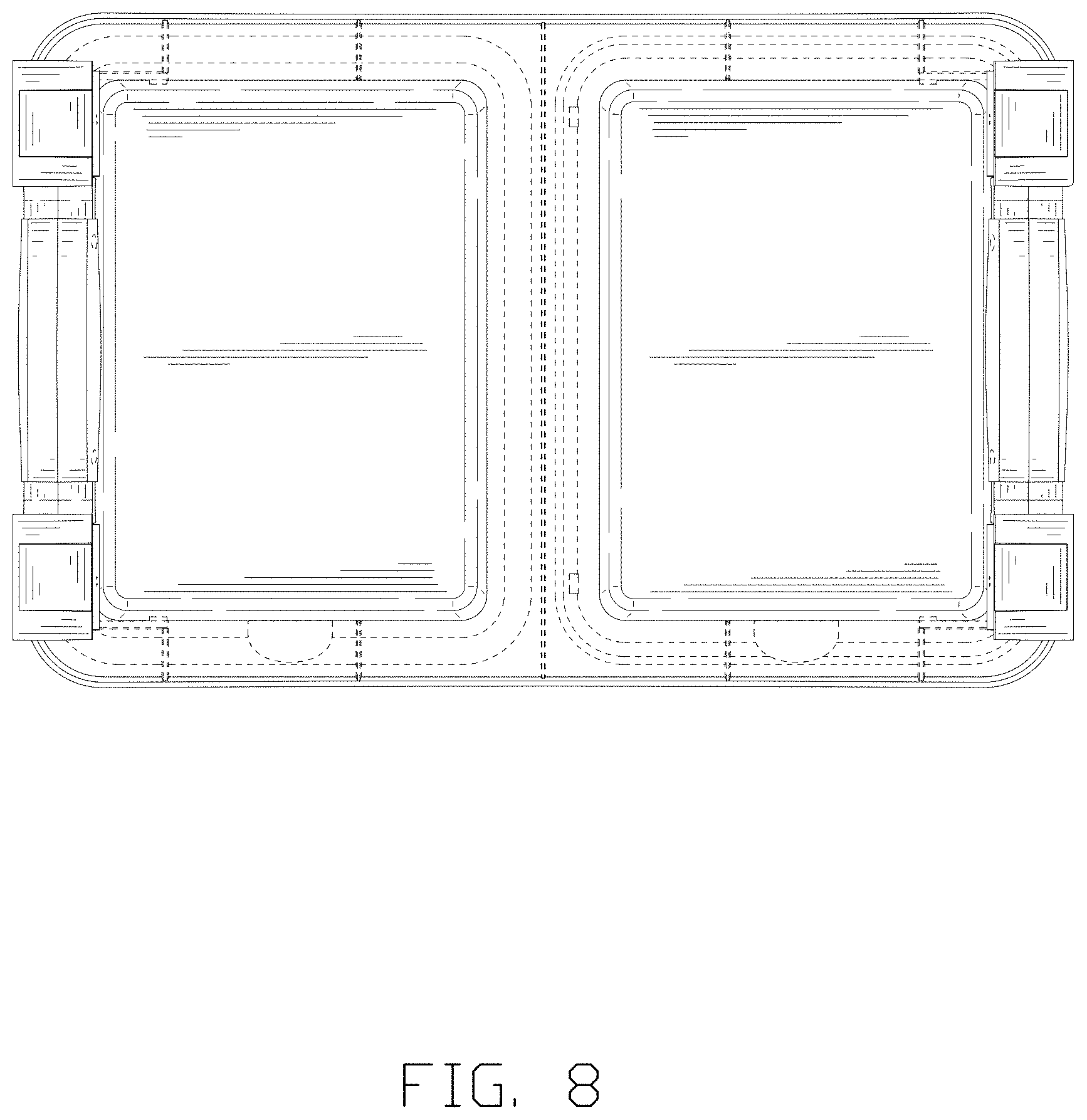 Patent USD1000724 Figure 8 – Adjustable raised dog bowl