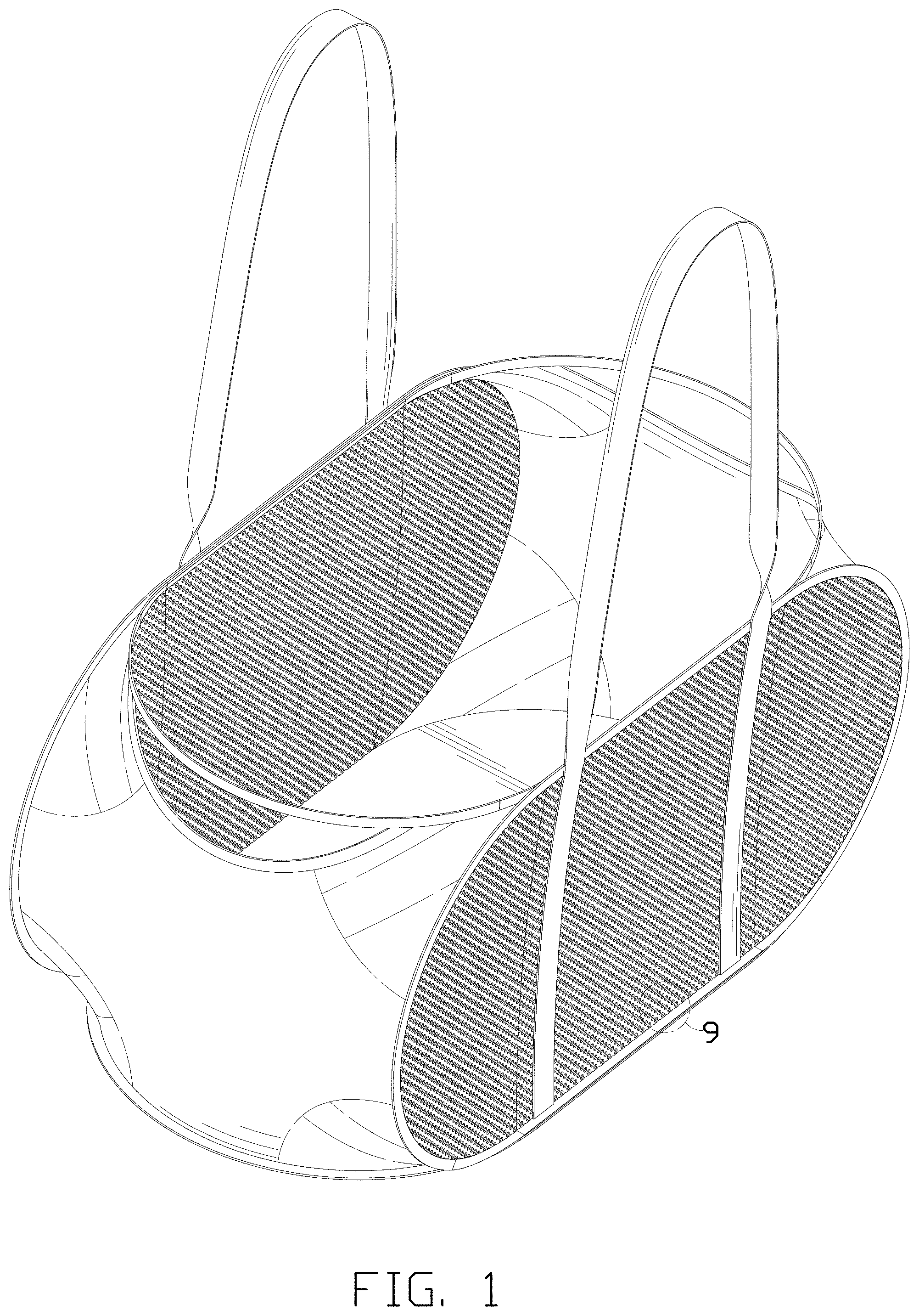 Patent USD1000738 Figure 1 – Dirty clothes basket