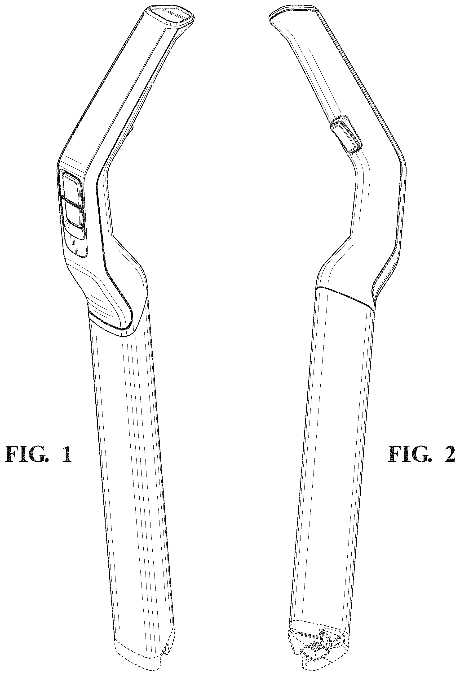 Patent USD1000739 Figure 1 – Handle for a floor cleaner