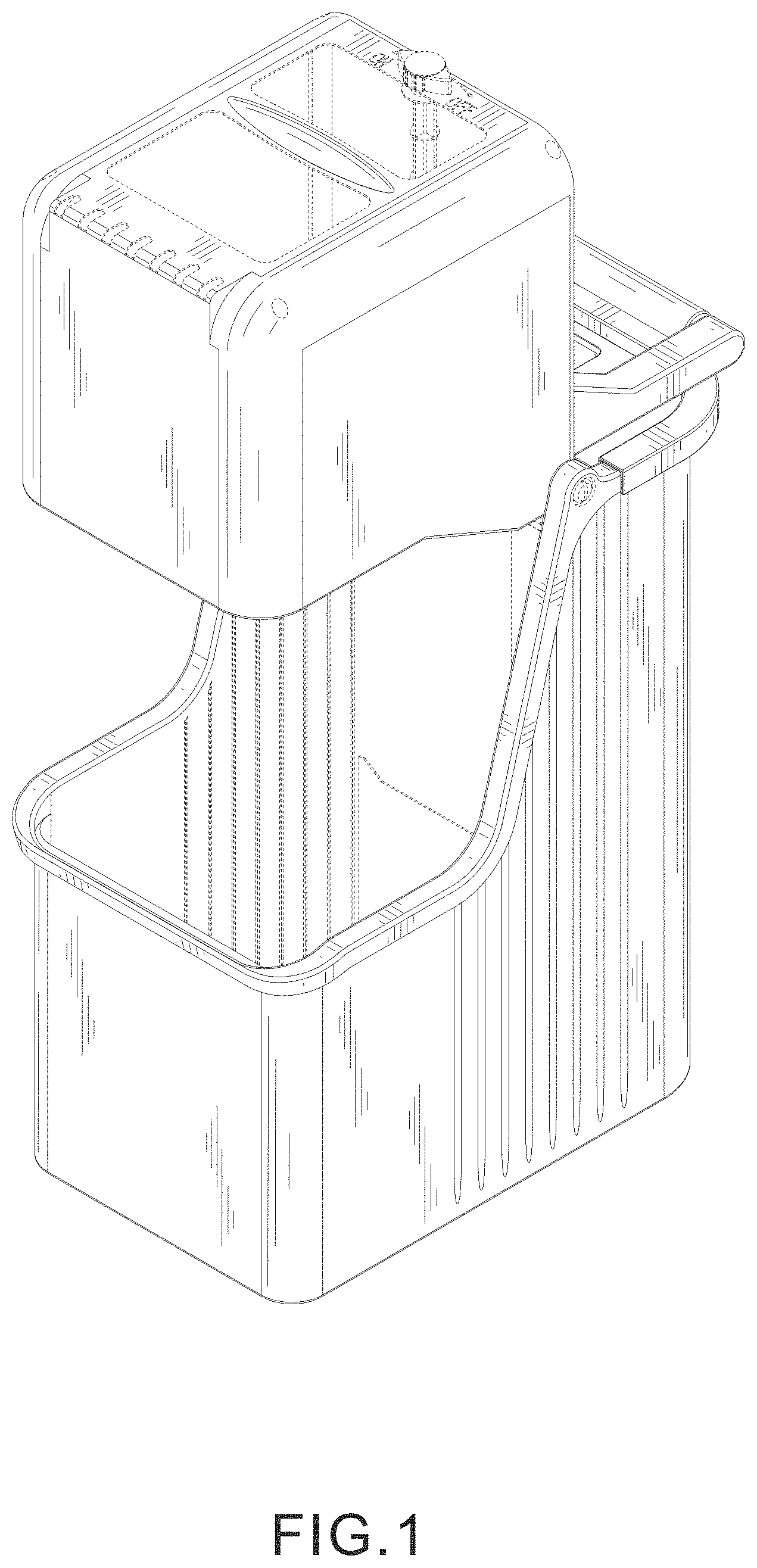 Patent USD1000743 Figure 1 – Mop bucket