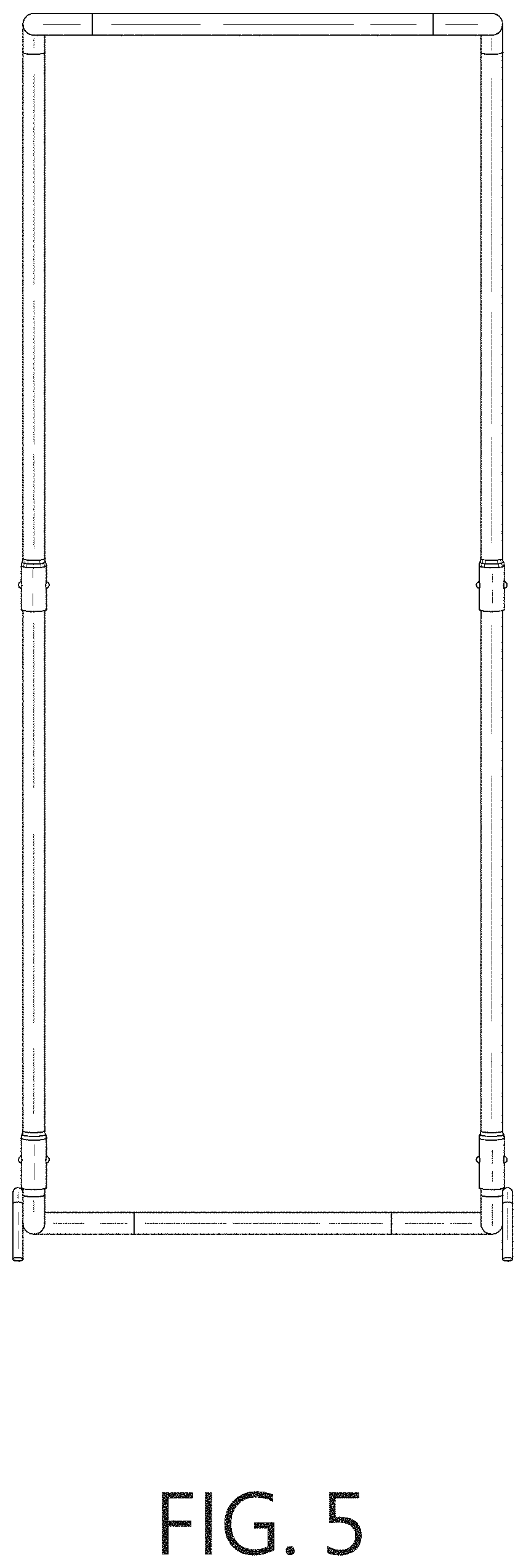 Patent USD1000745 Figure 5 – Trash bag holder