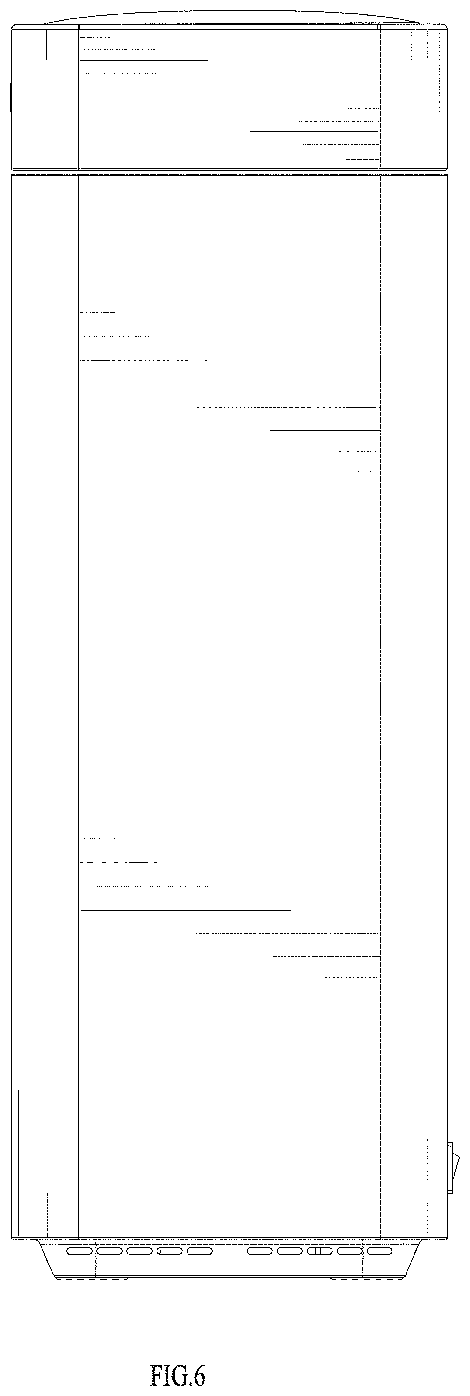 Patent USD1000746 Figure 6 – Trash receptacle