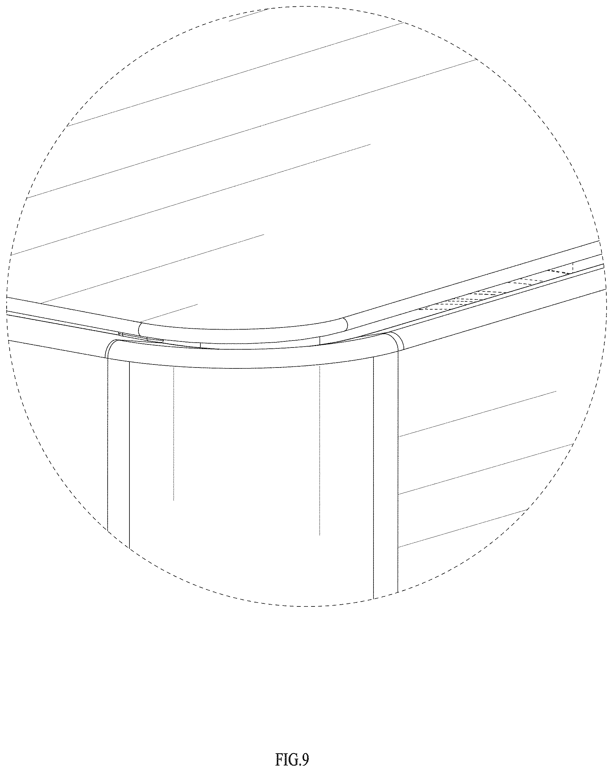 Patent USD1000746 Figure 9 – Trash receptacle