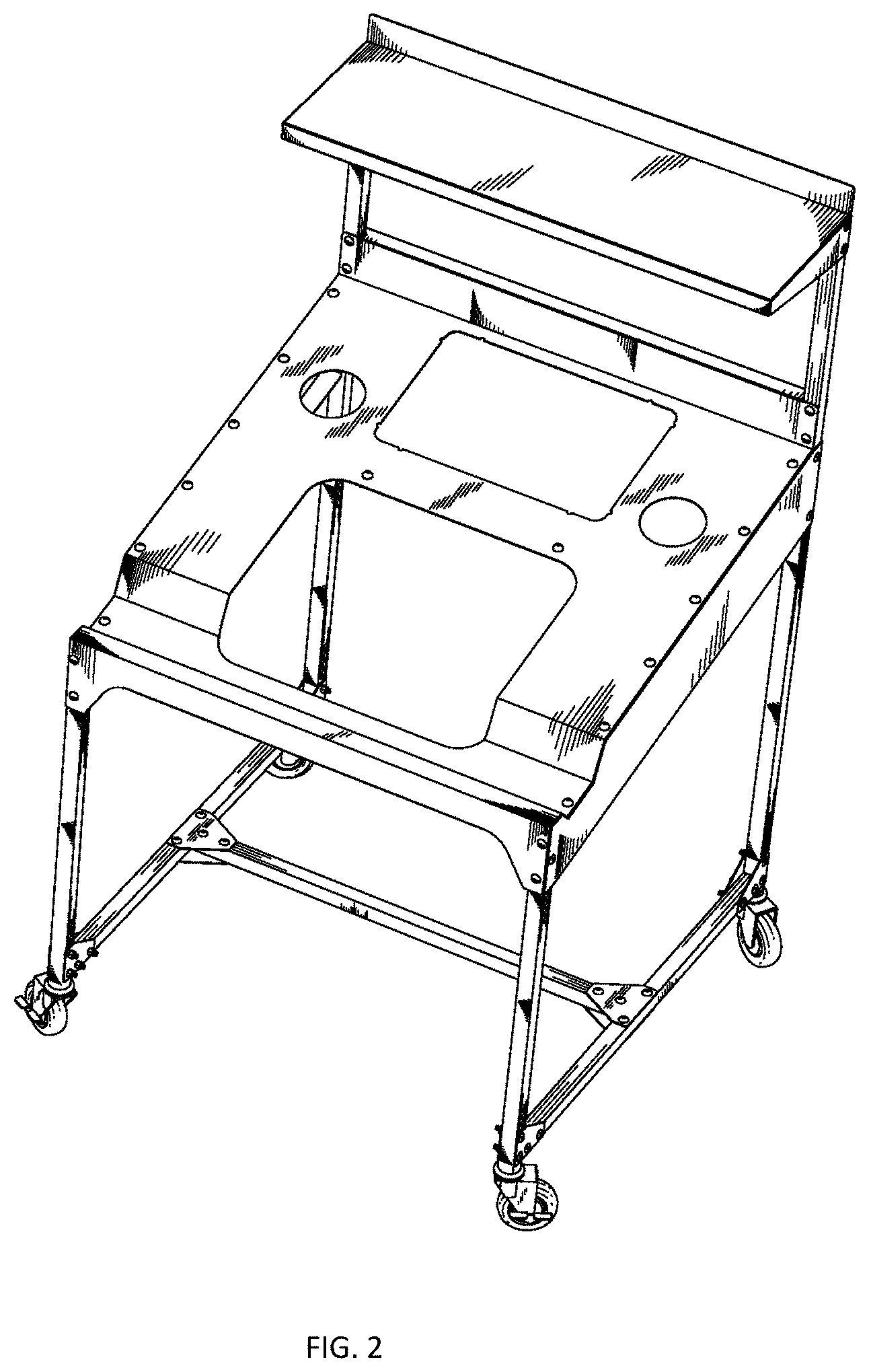 Patent USD1000747 Figure 2 – Cannabis trimming workstation