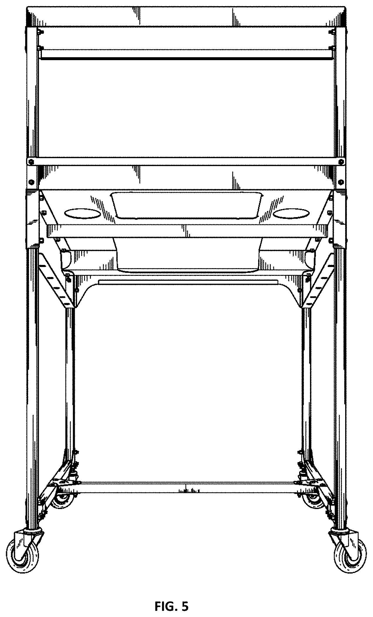 Patent USD1000747 Figure 5 – Cannabis trimming workstation