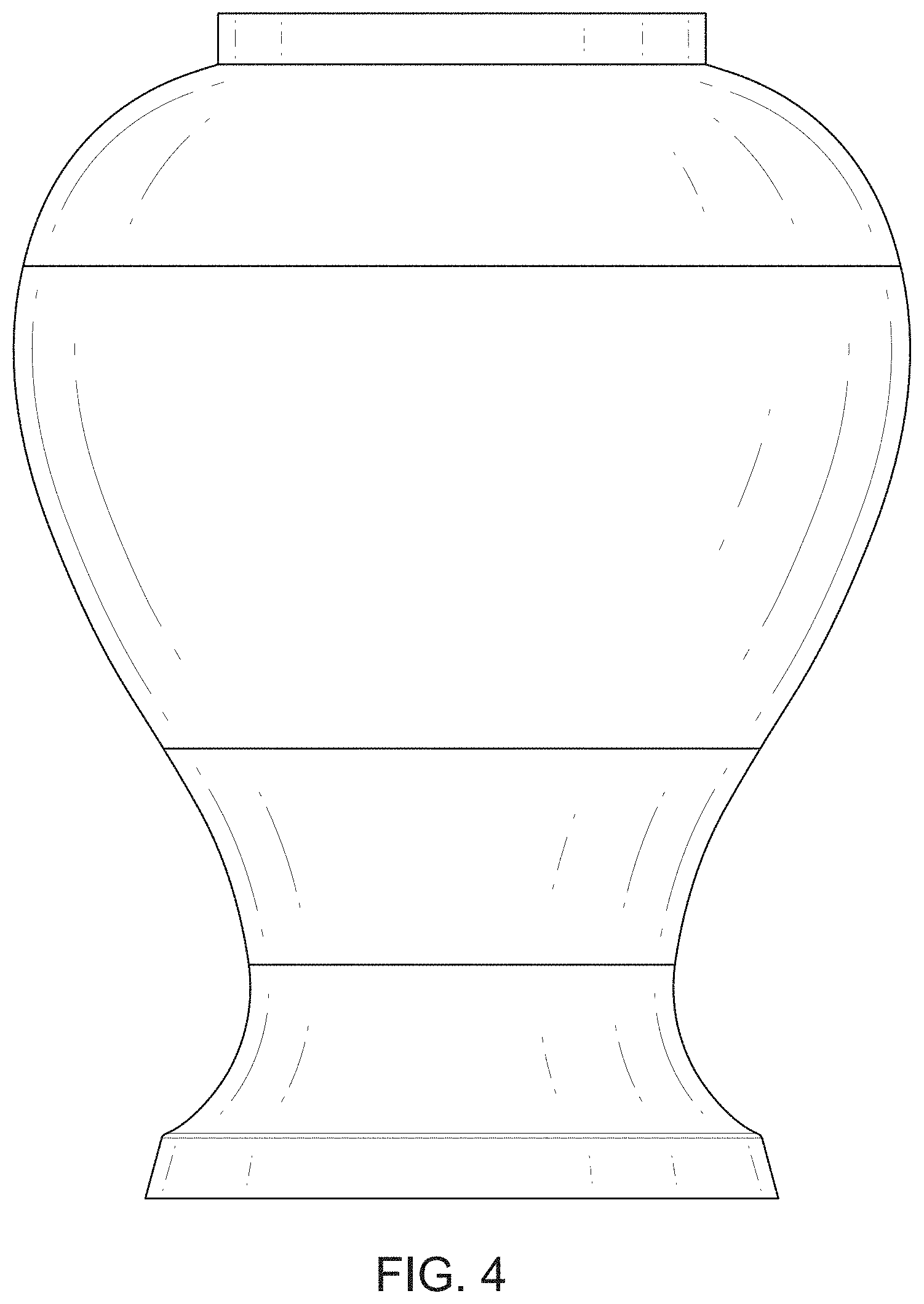 Patent USD1000748 Figure 4 – Cremation urn