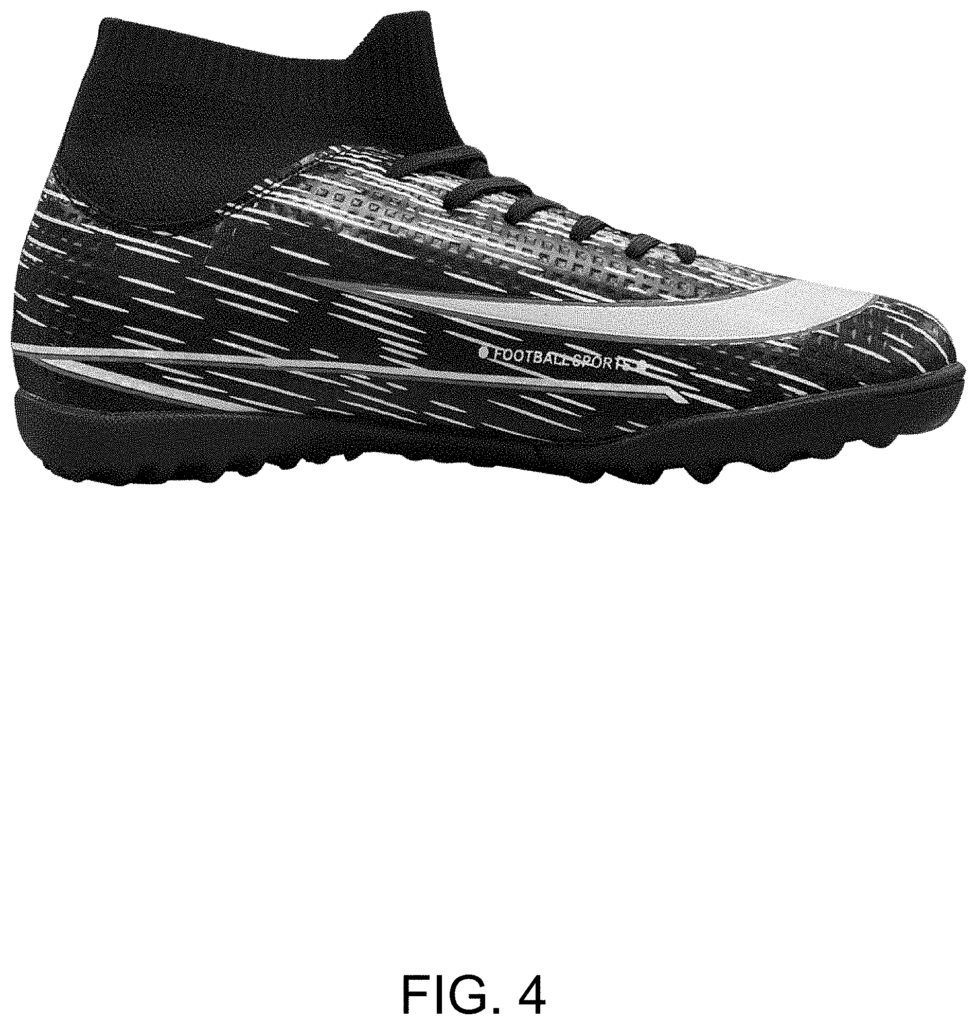 Patent USD1000761 Figure 4 – Soccer shoe