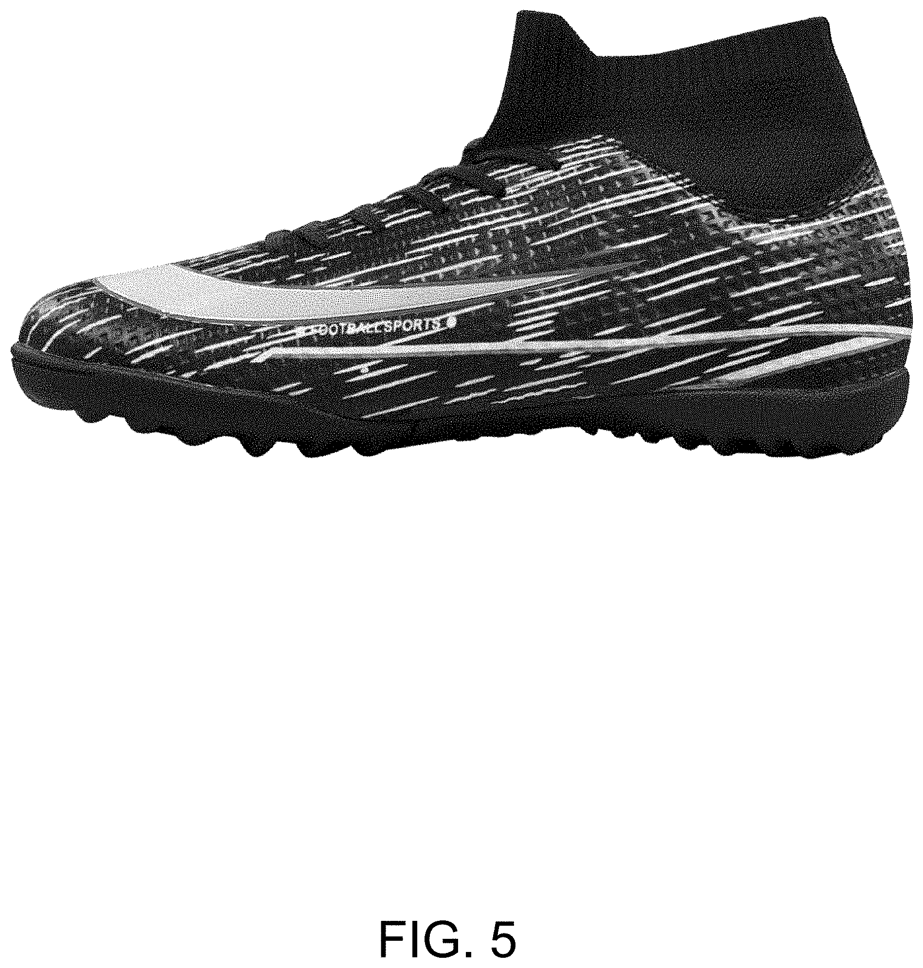 Patent USD1000761 Figure 5 – Soccer shoe