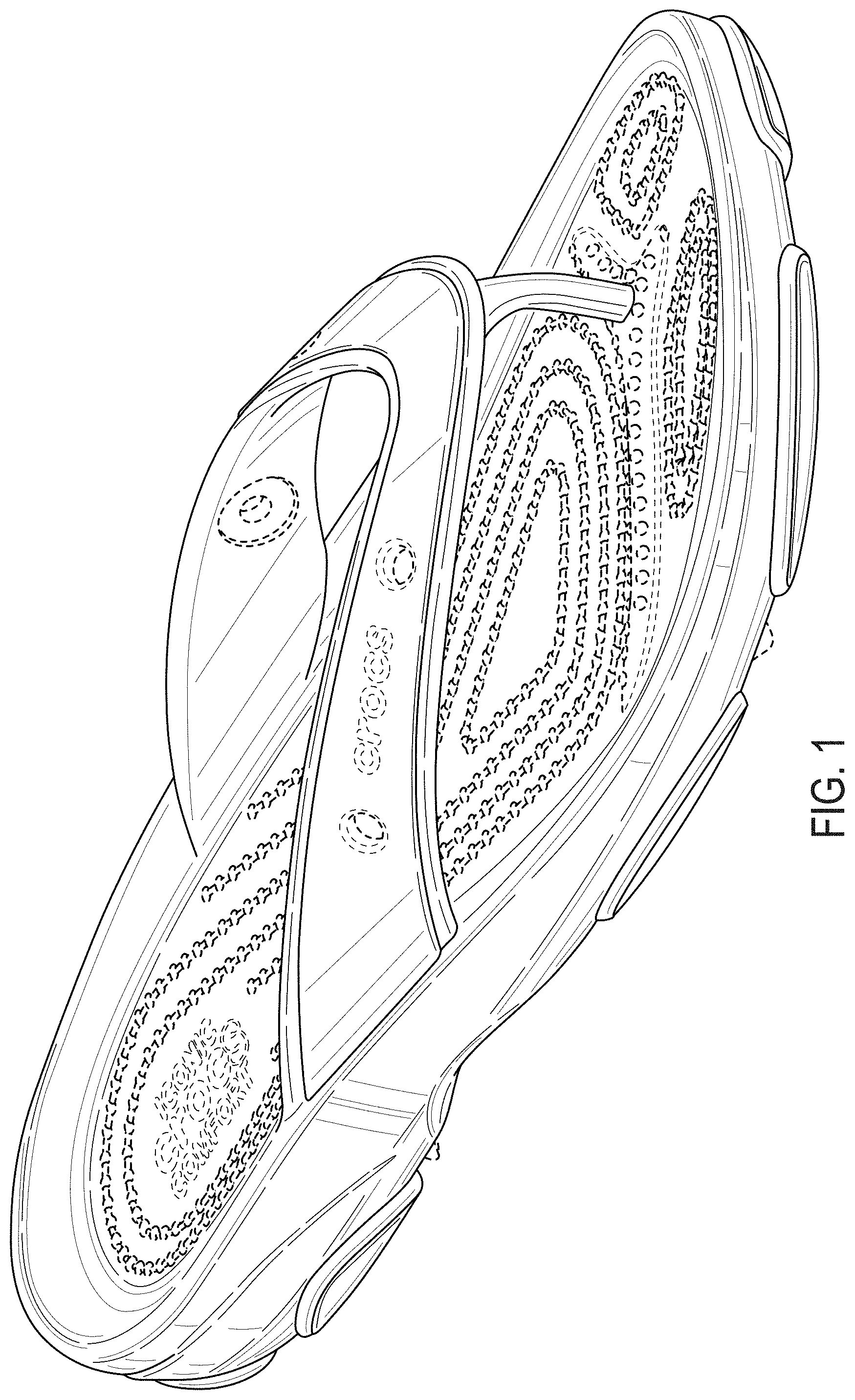 Patent USD1000763 Figure 1 – Footwear
