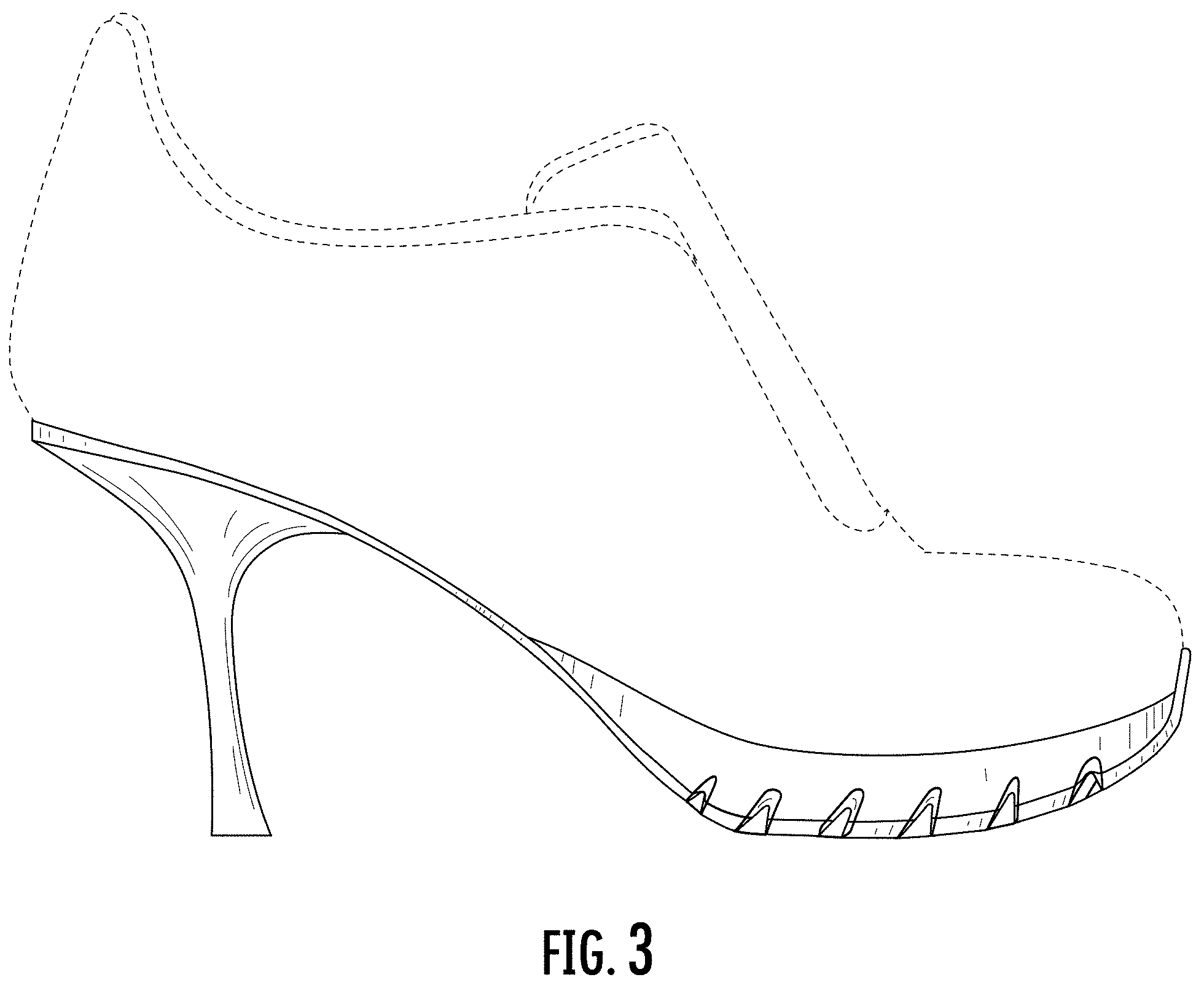 Patent USD1000773 Figure 3 – Shoe