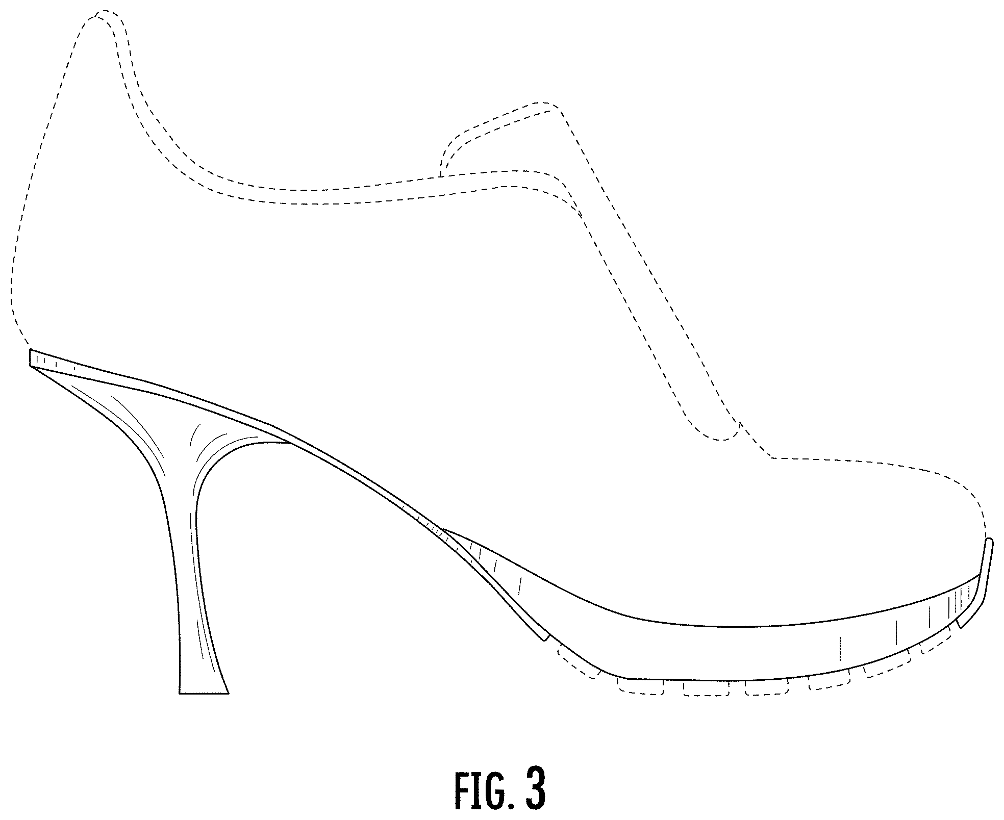 Patent USD1000795 Figure 3 – Shoe