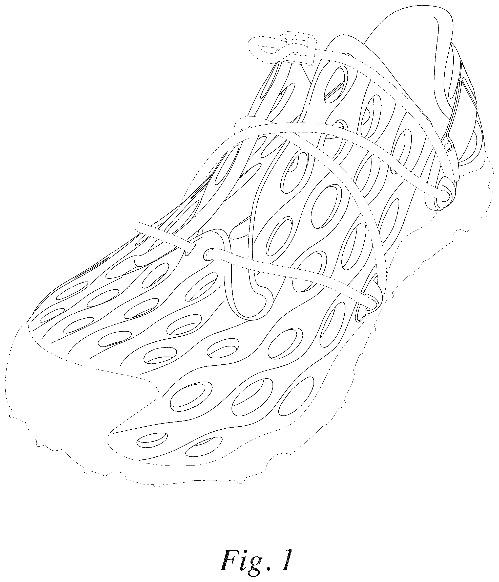 Patent USD1000796 Figure 1 – Footwear upper