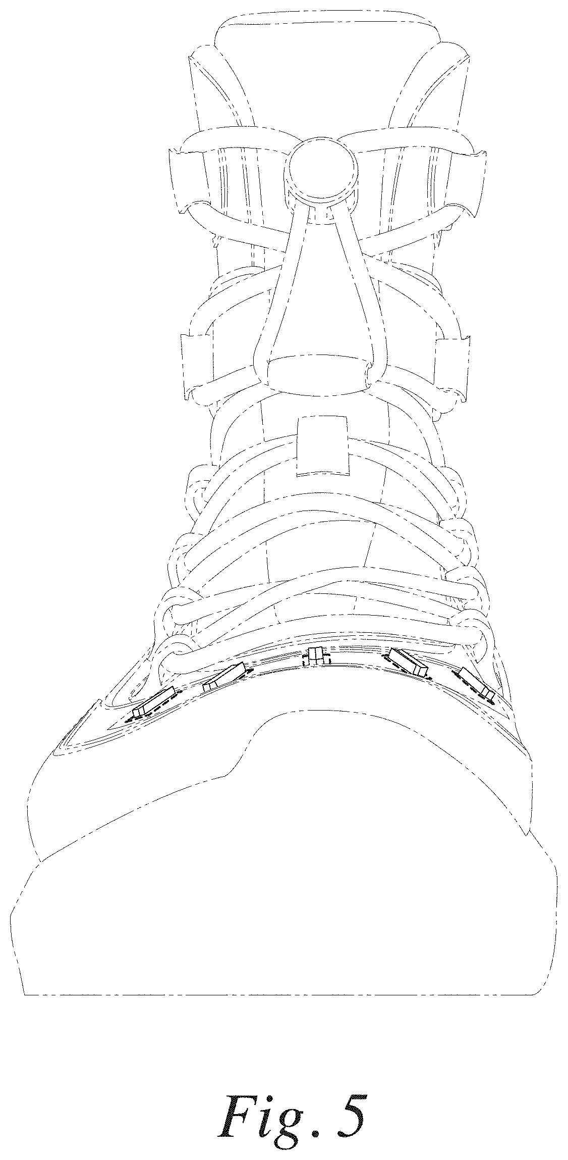 Patent USD1000801 Figure 5 – Footwear upper