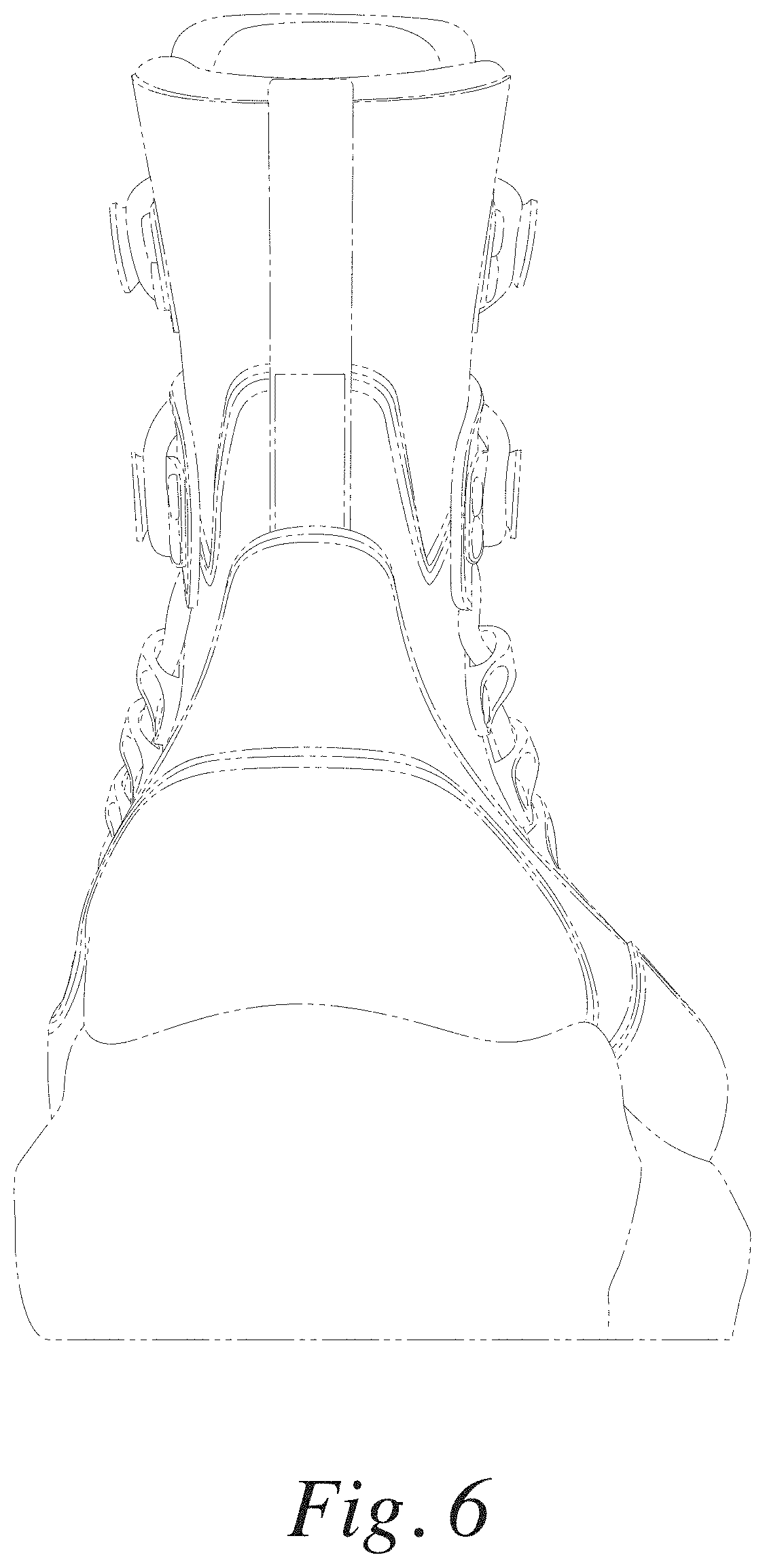 Patent USD1000801 Figure 6 – Footwear upper