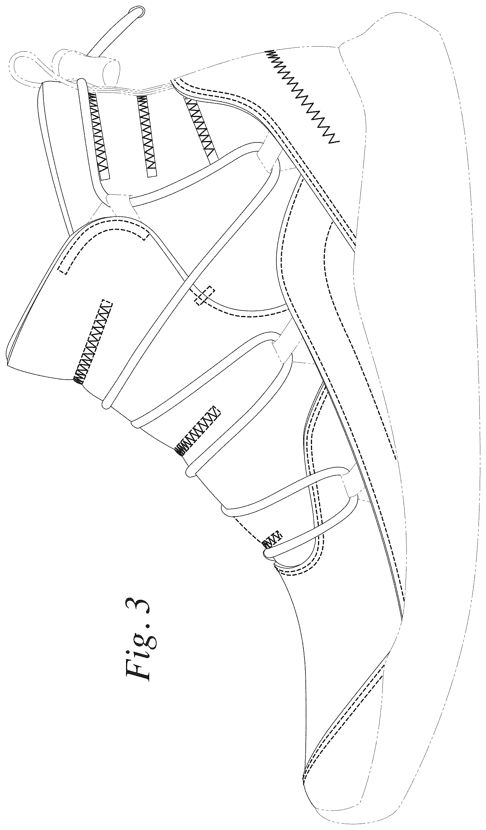 Patent USD1000802 Figure 3 – Footwear upper