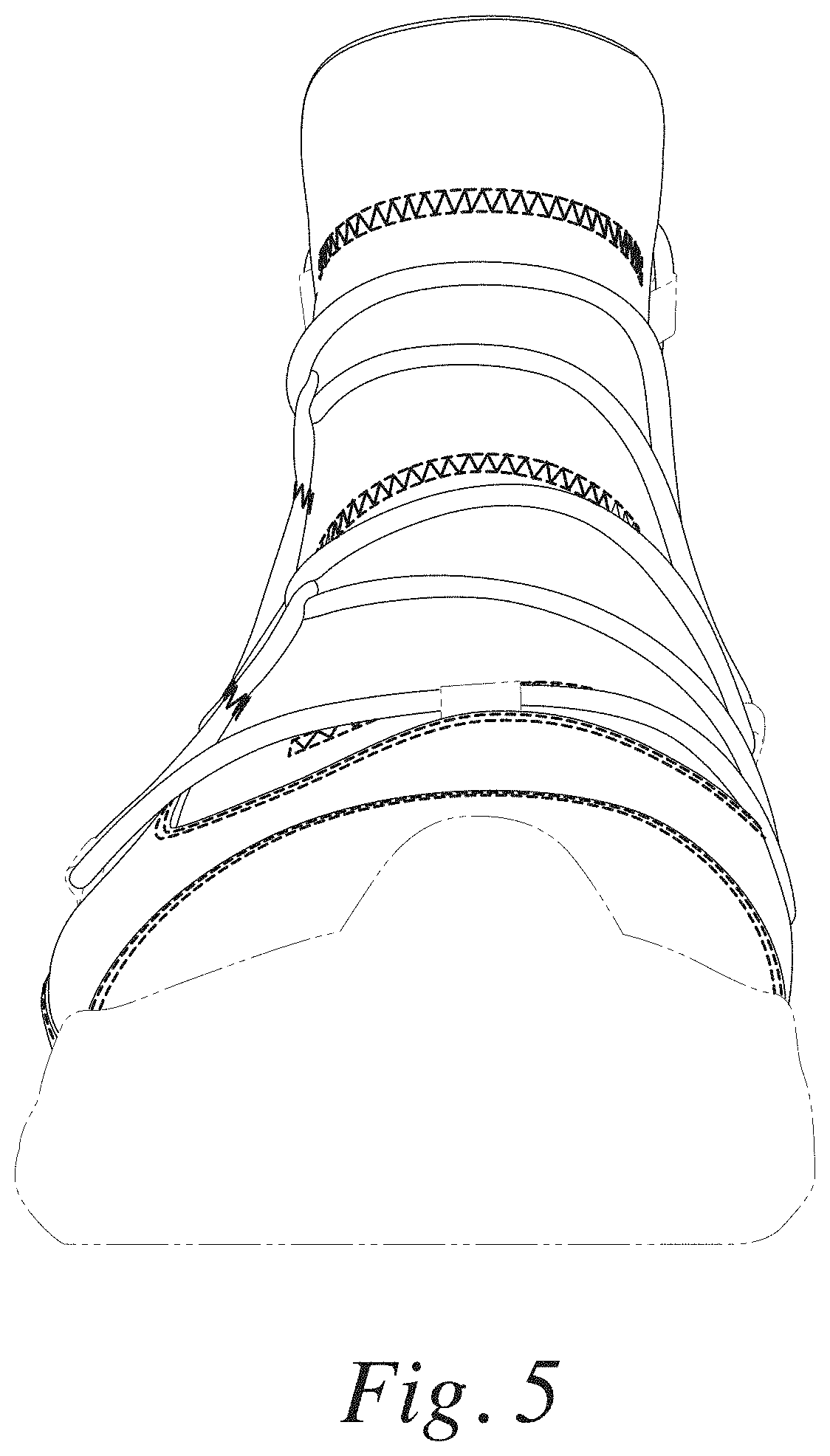 Patent USD1000802 Figure 5 – Footwear upper