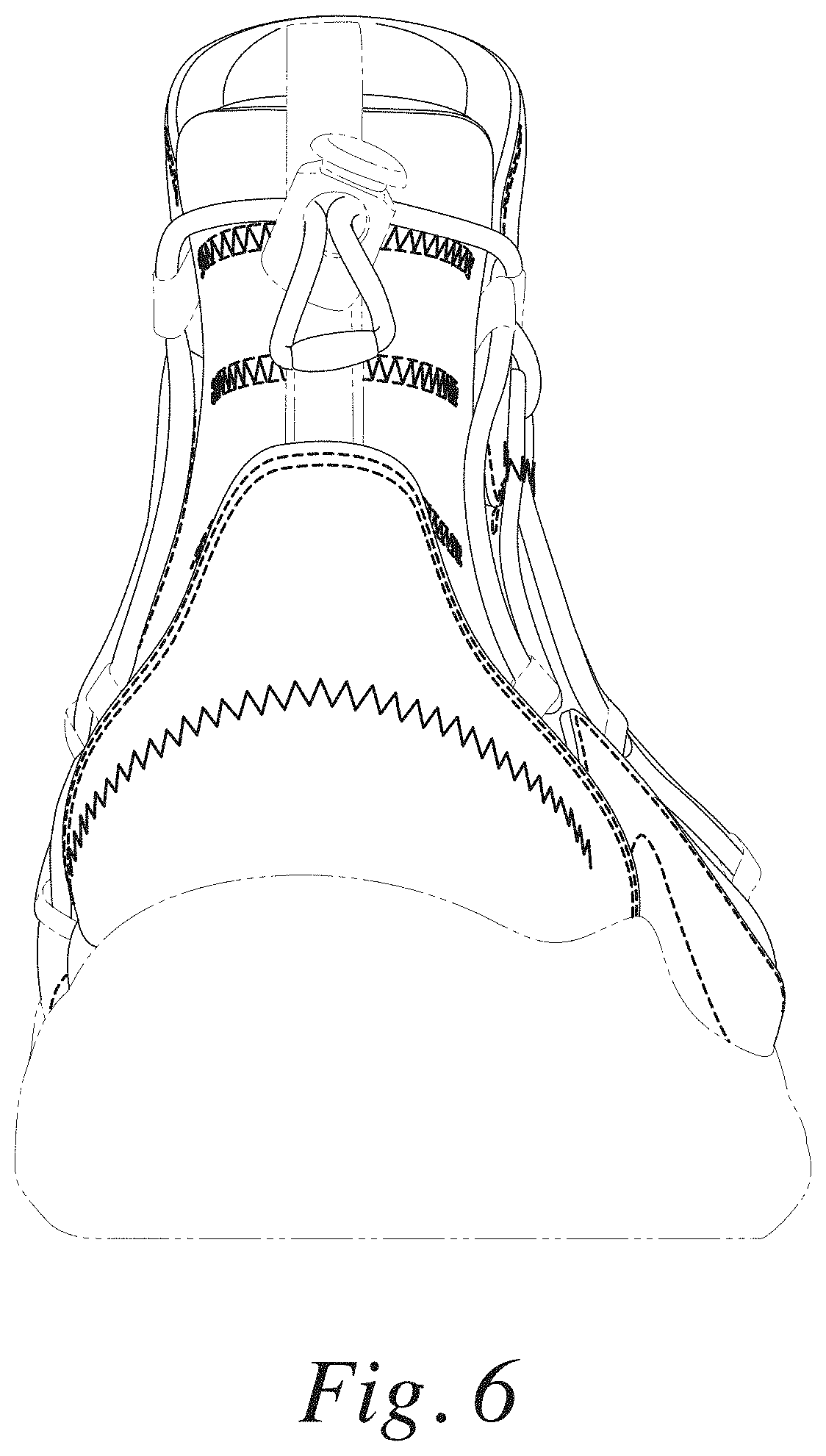 Patent USD1000802 Figure 6 – Footwear upper