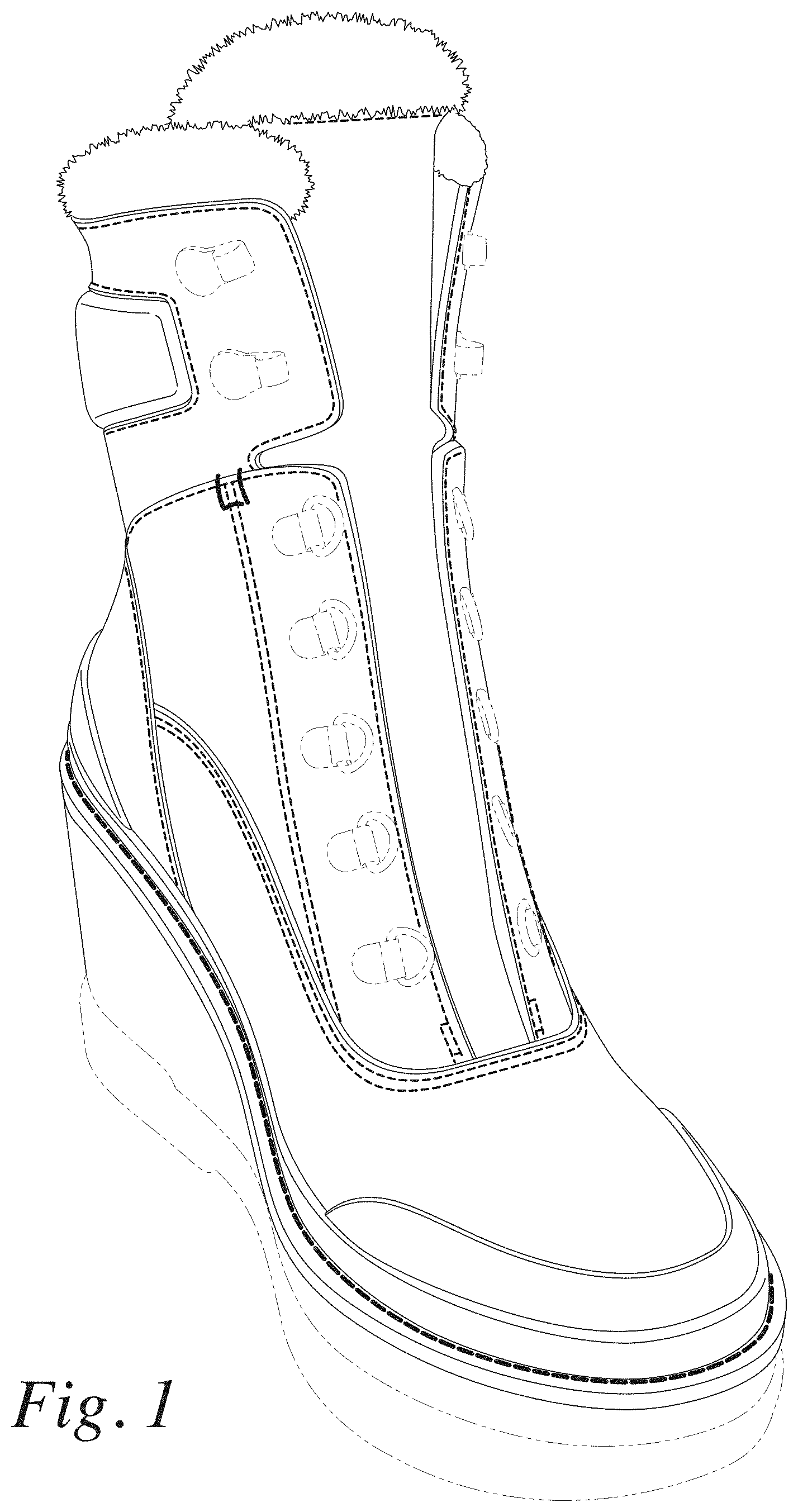 Patent USD1000806 Figure 1 – Footwear upper