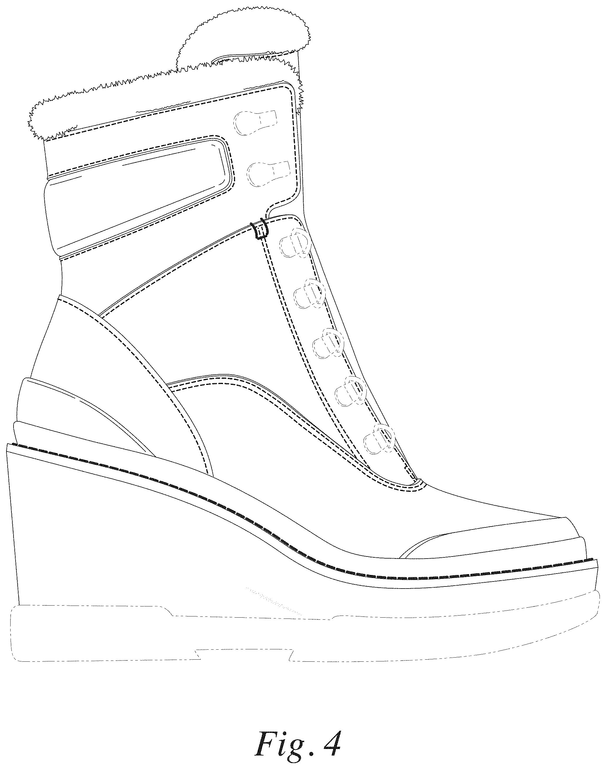 Patent USD1000806 Figure 4 – Footwear upper