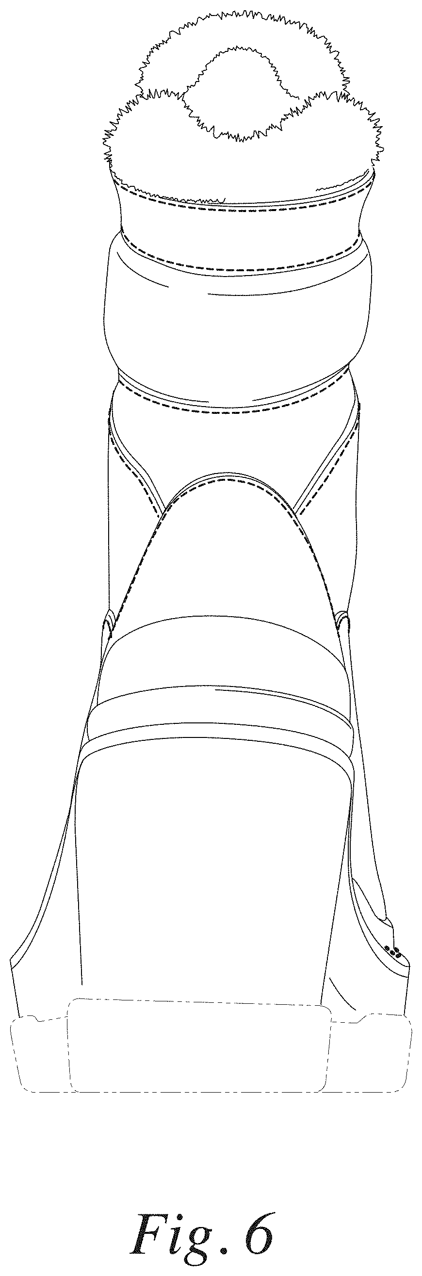 Patent USD1000806 Figure 6 – Footwear upper