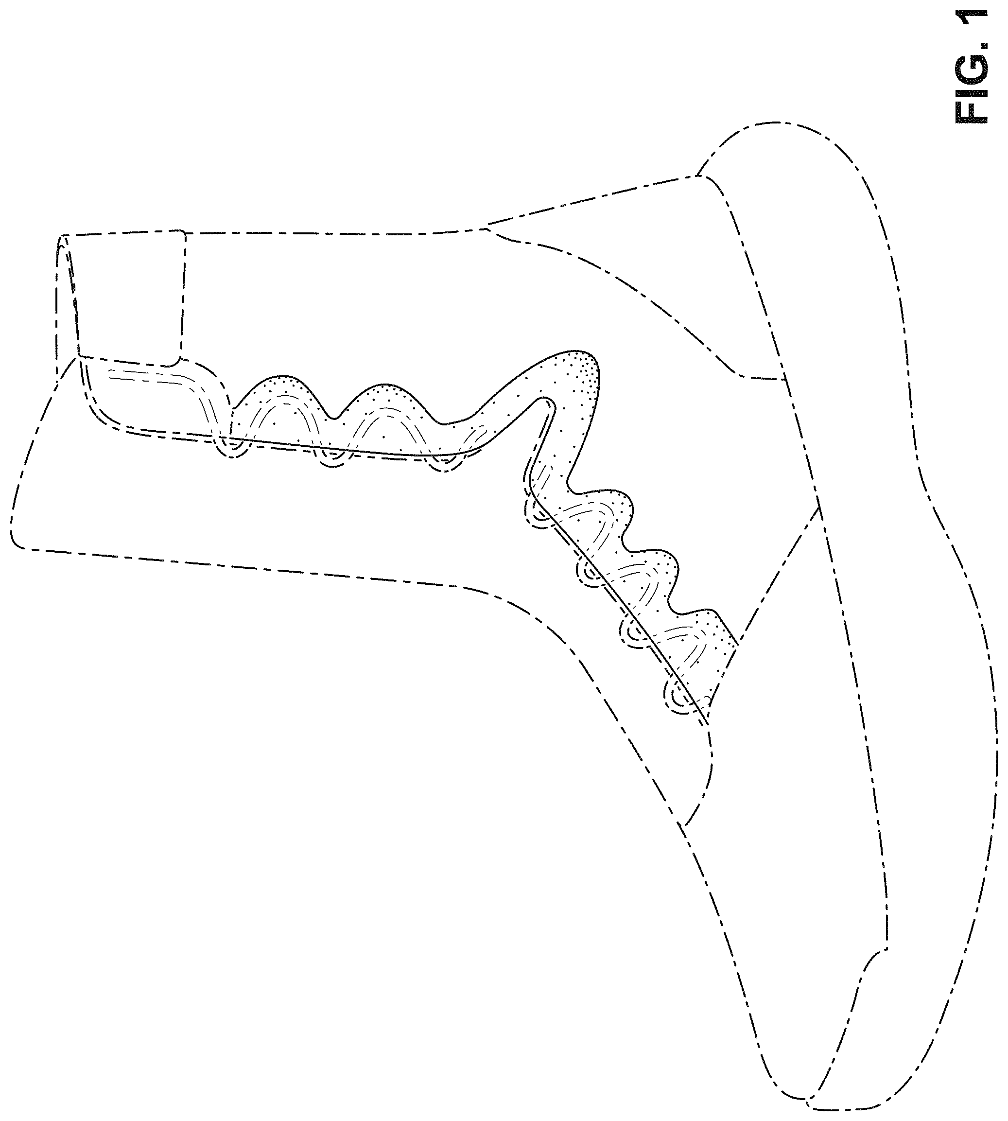 Patent USD1000807 Figure 1 – Shoe