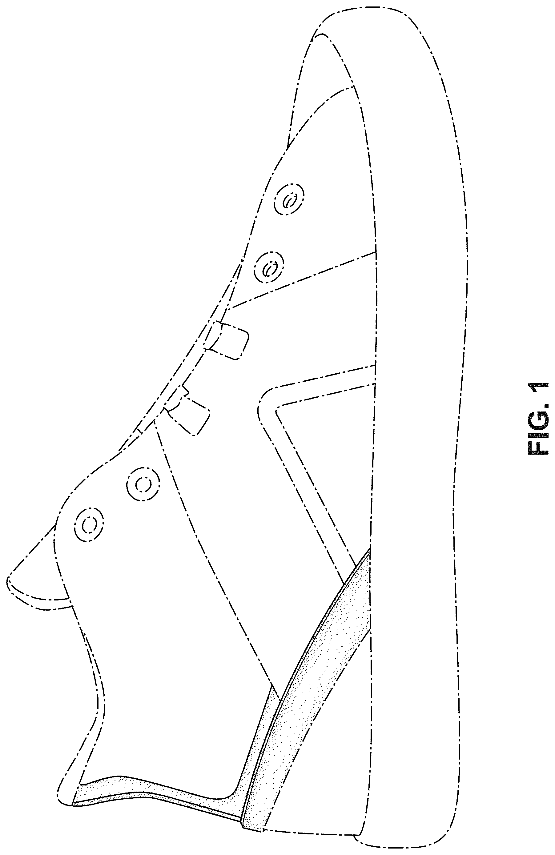 Patent USD1000812 Figure 1 – Shoe