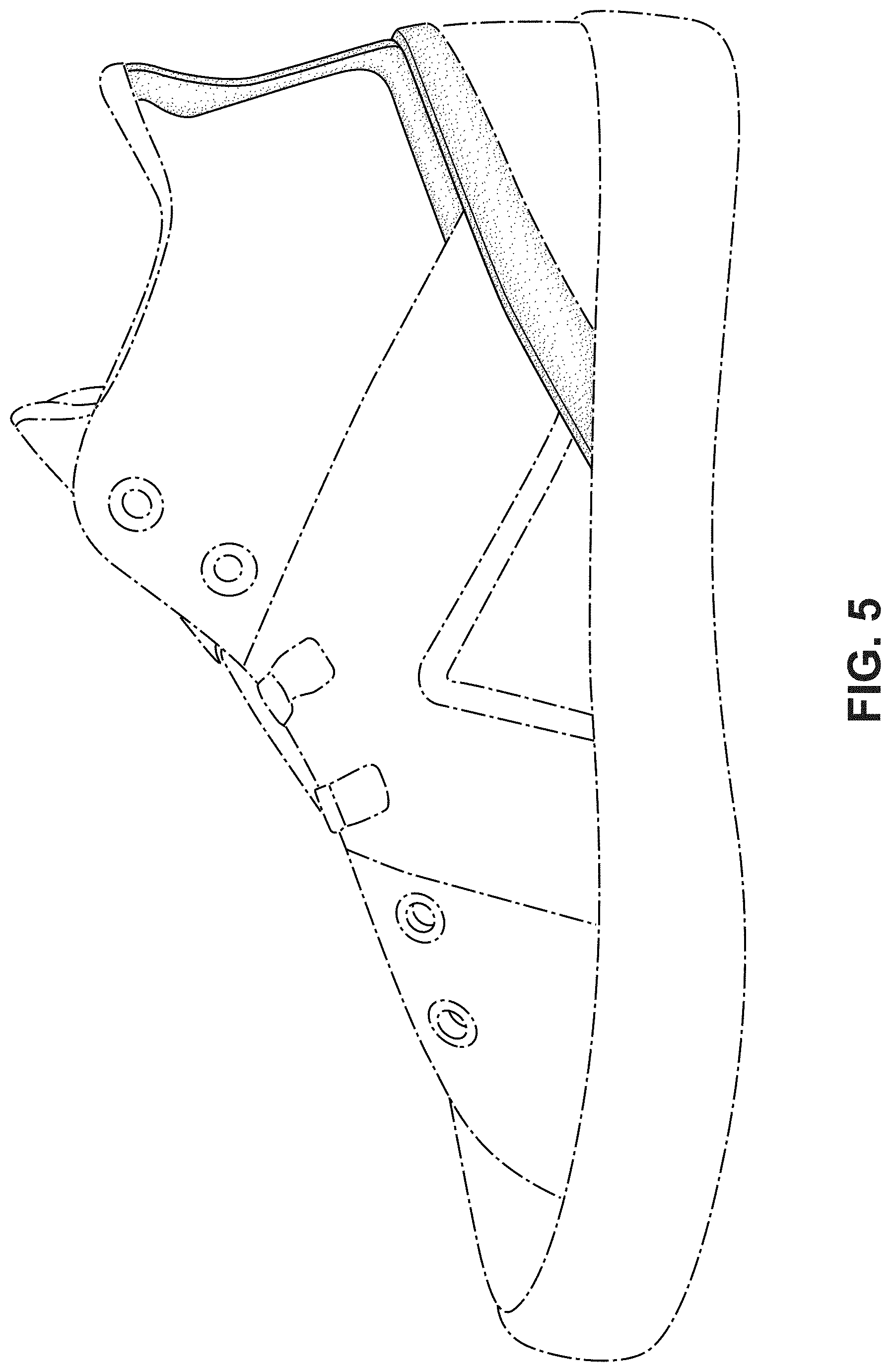 Patent USD1000812 Figure 5 – Shoe
