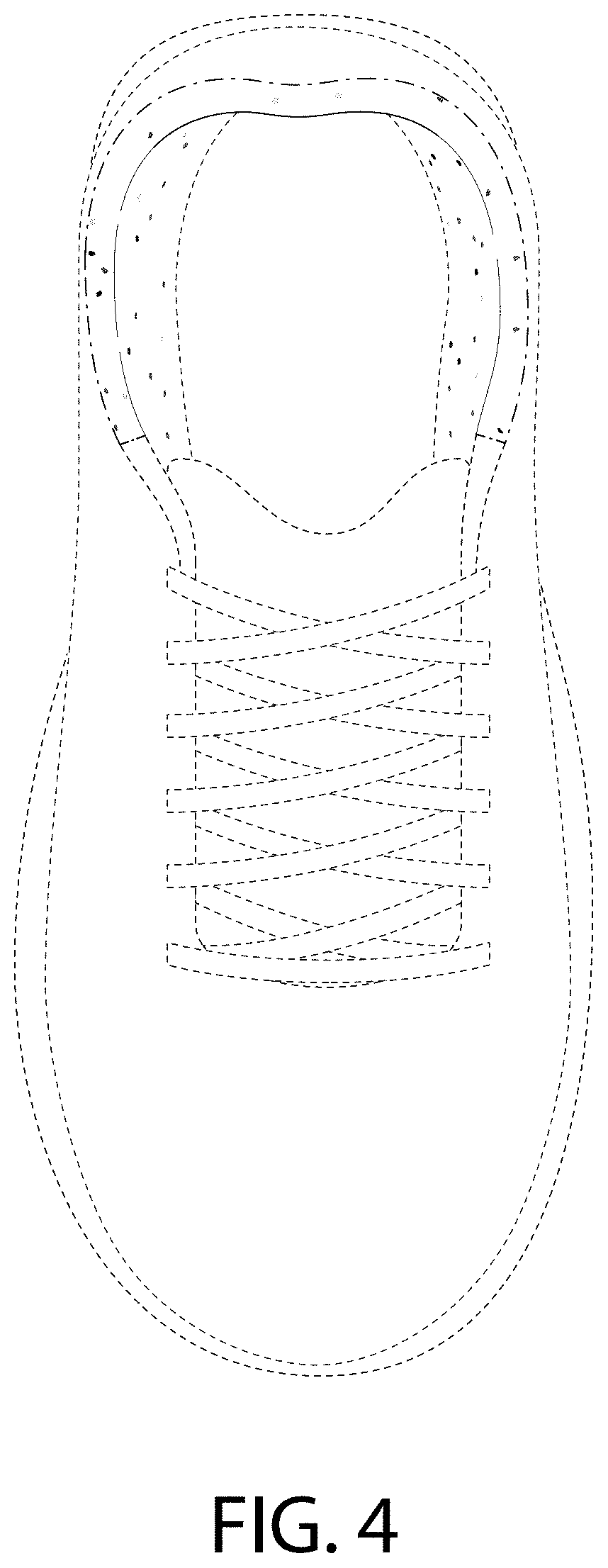 Patent USD1000821 Figure 4 – Shoe