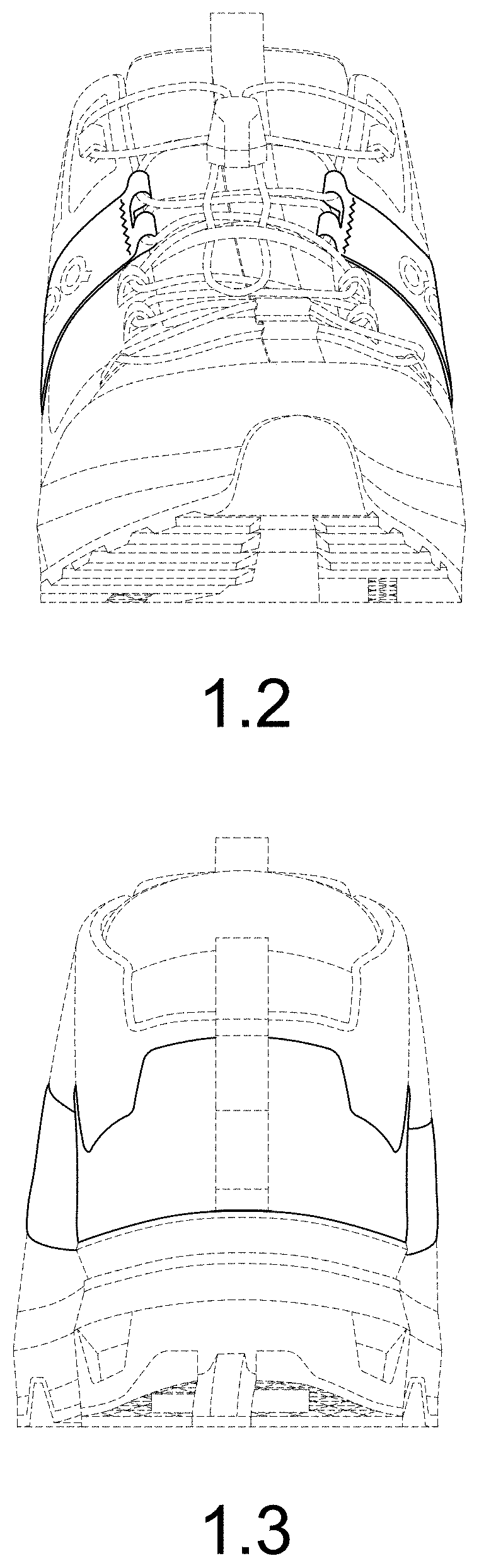 Patent USD1000822 Figure 2 – Shoe