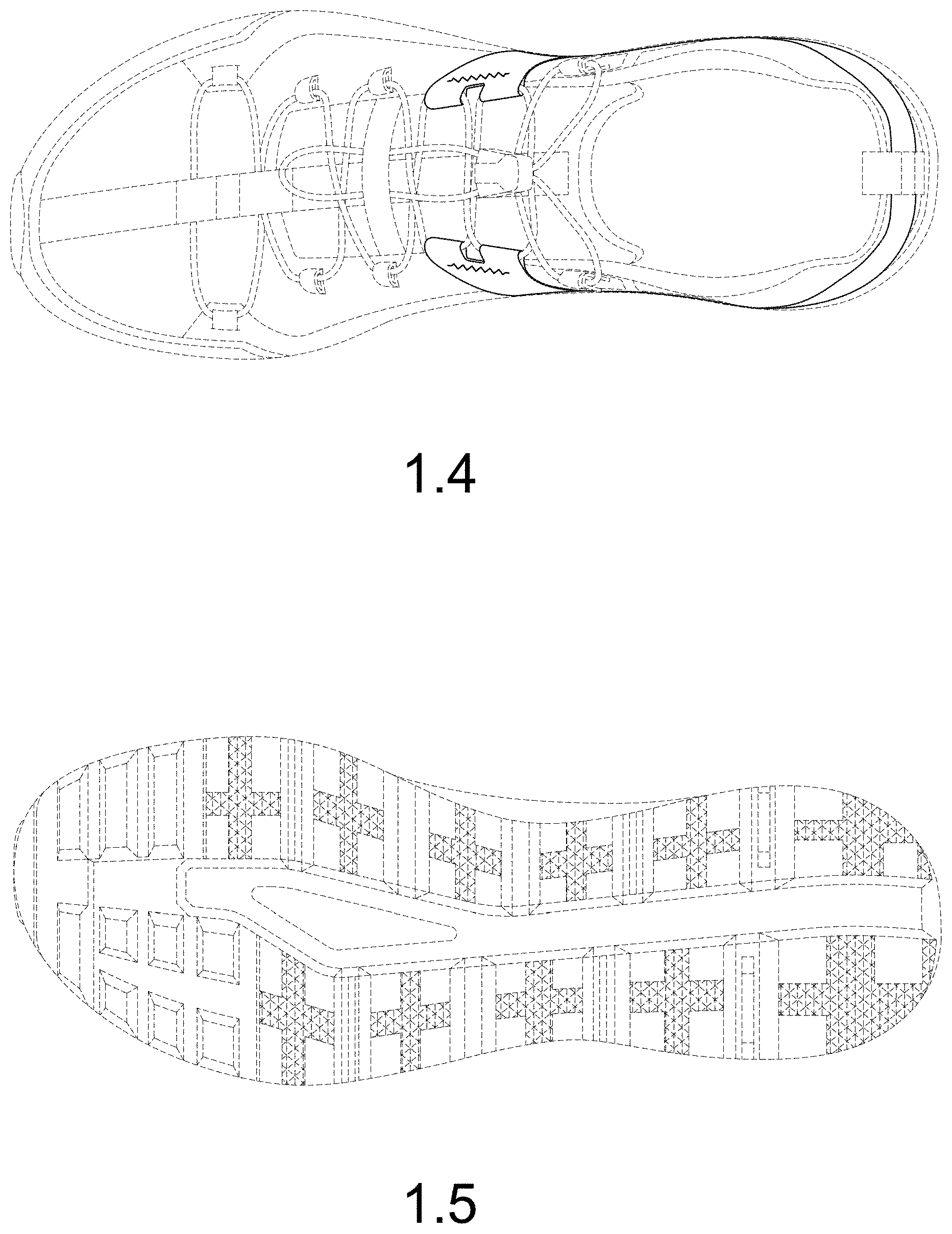 Patent USD1000822 Figure 3 – Shoe