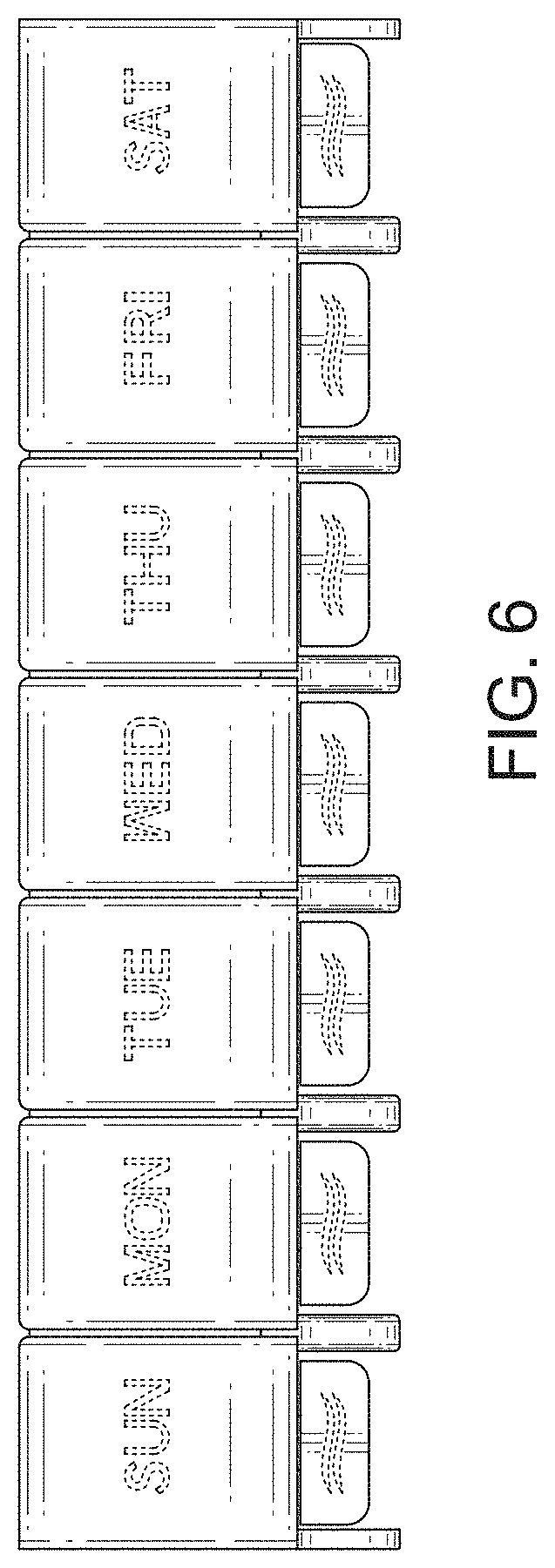 Patent USD1000826 Figure 6 – Single row seven day pillbox