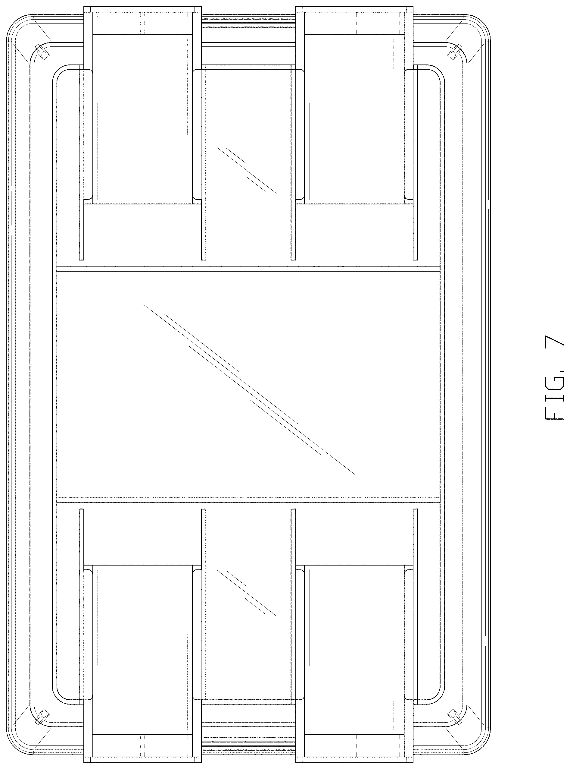 Patent USD1000837 Figure 7 – Stackable bin