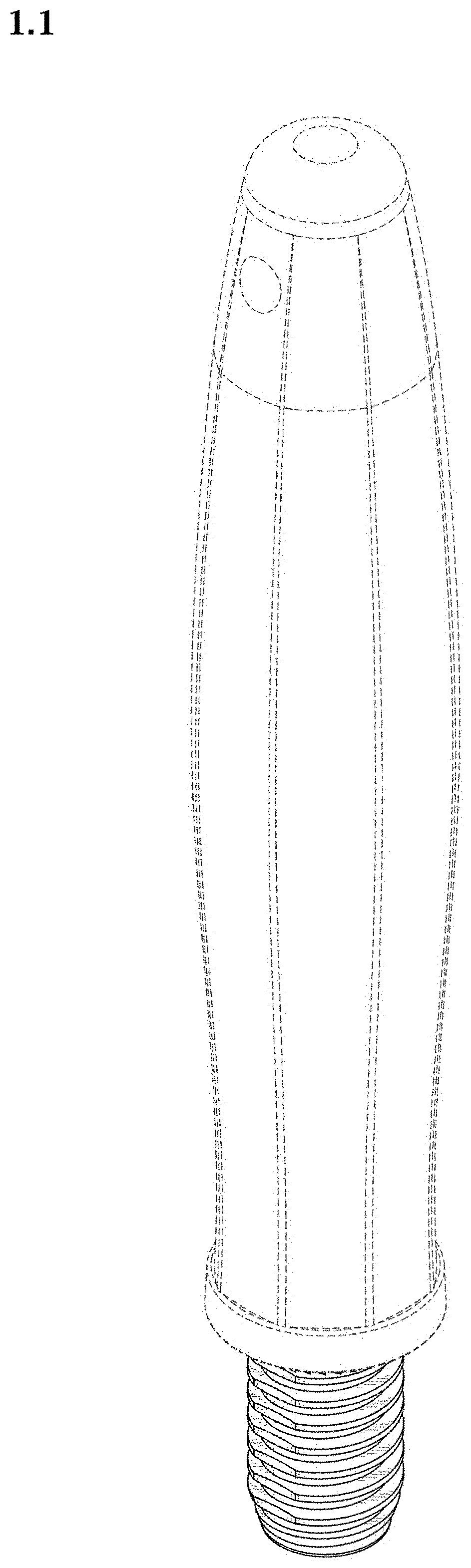 Patent USD1000841 Figure 1 – Handle for cleaning brushes