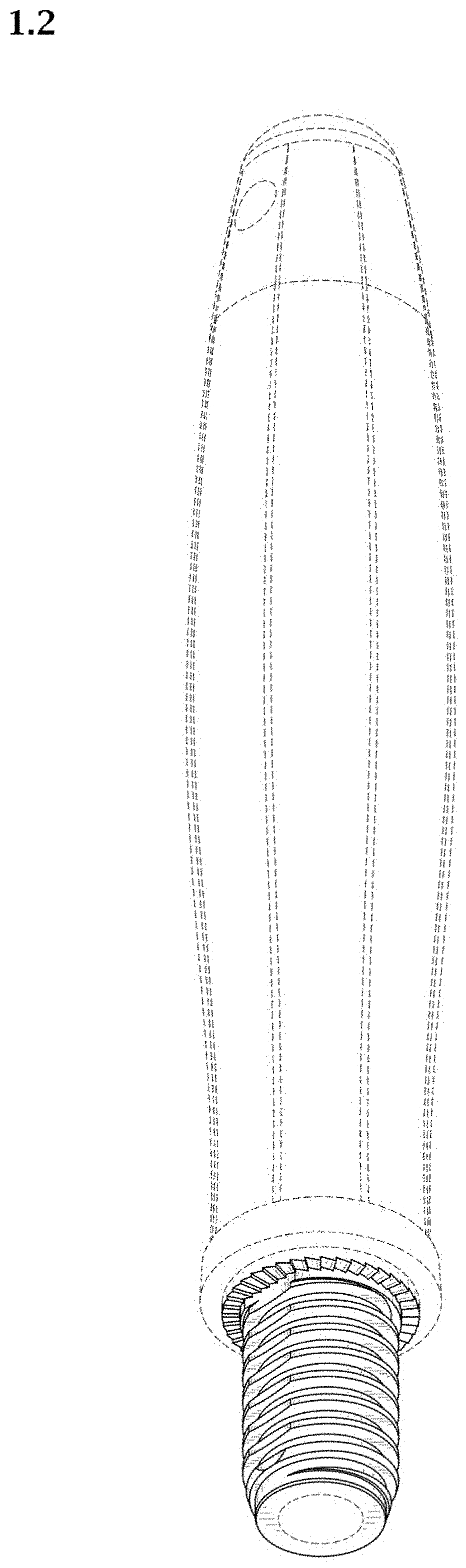 Patent USD1000841 Figure 2 – Handle for cleaning brushes
