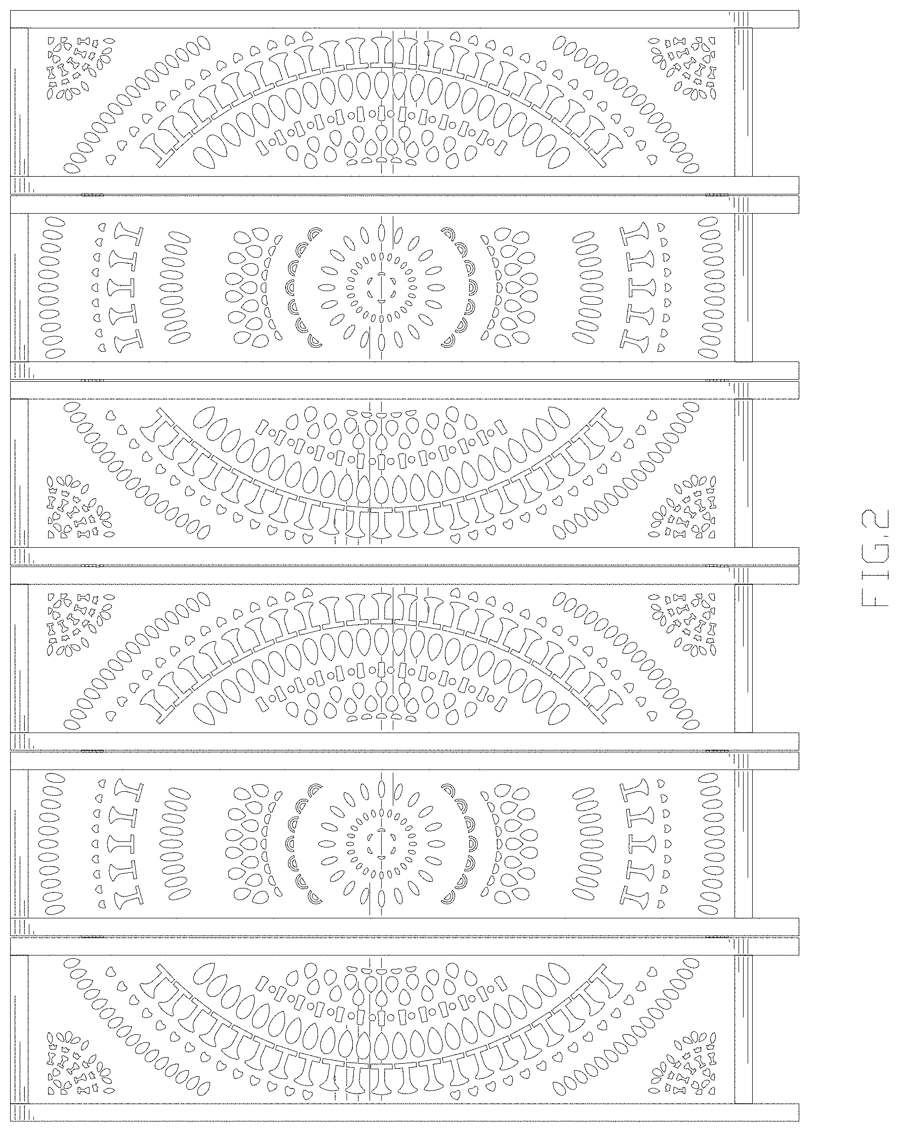 Patent USD1000845 Figure 2 – Wooden screen