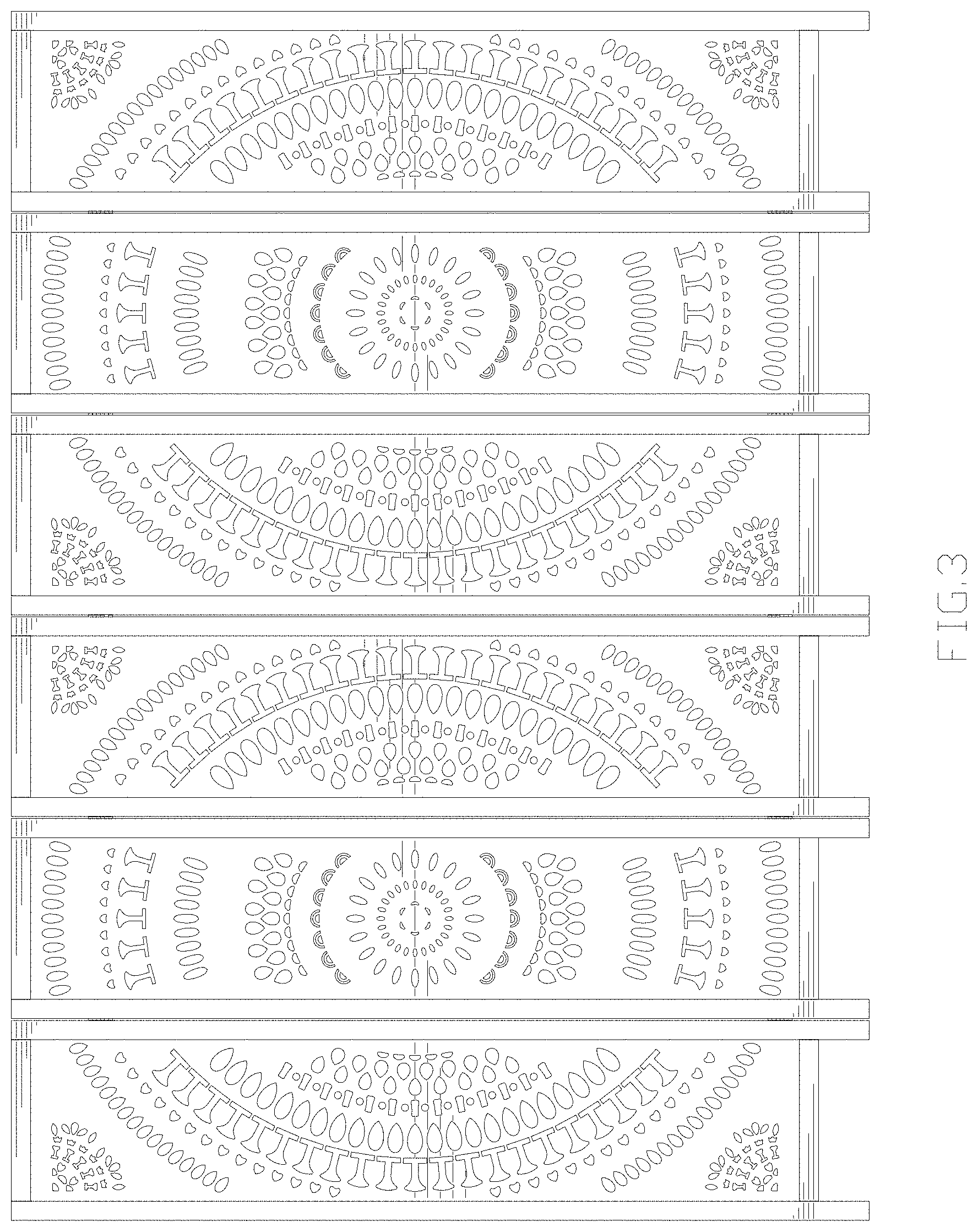 Patent USD1000845 Figure 3 – Wooden screen