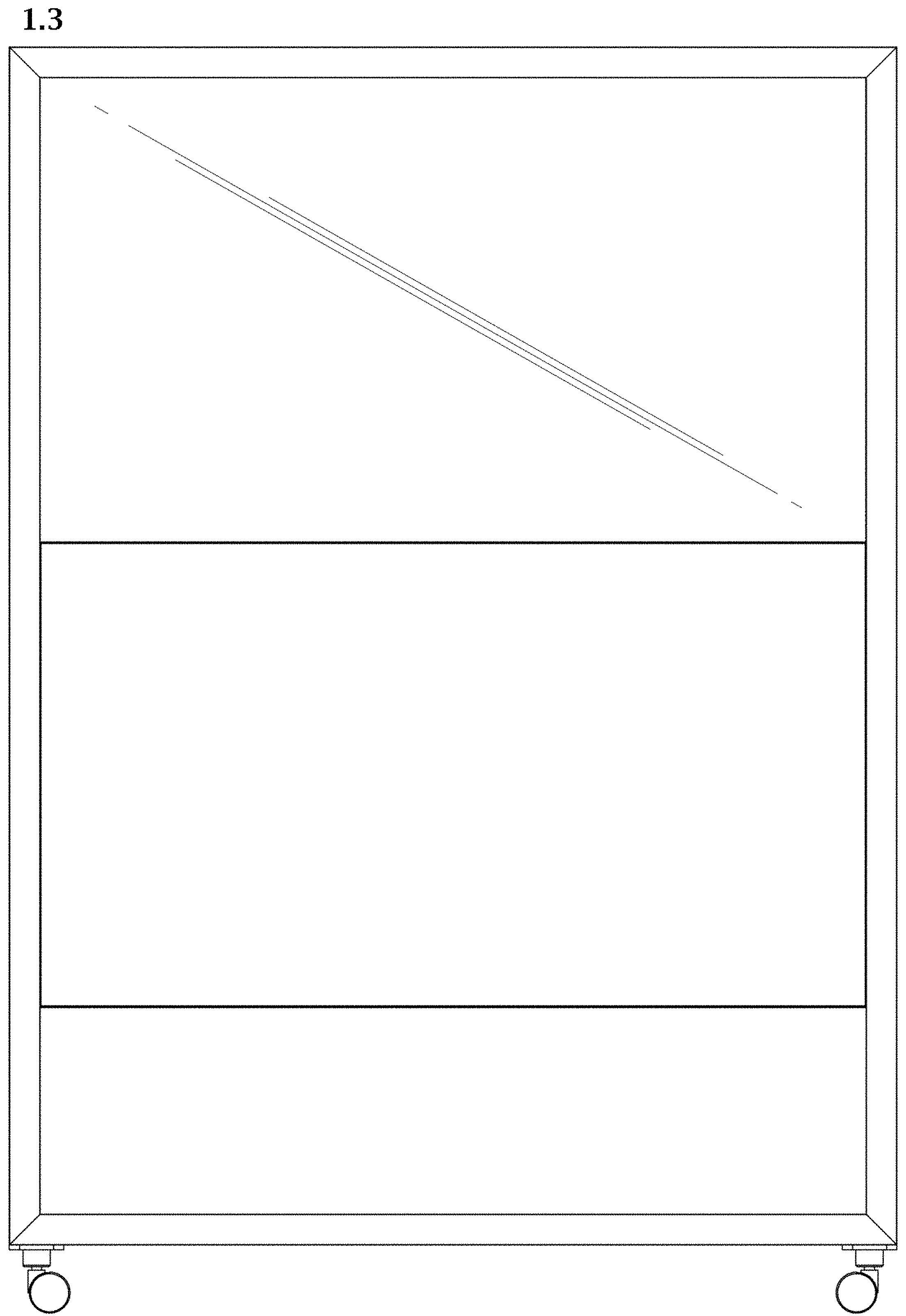 Patent USD1000846 Figure 3 – Partition screen with a transparent display
