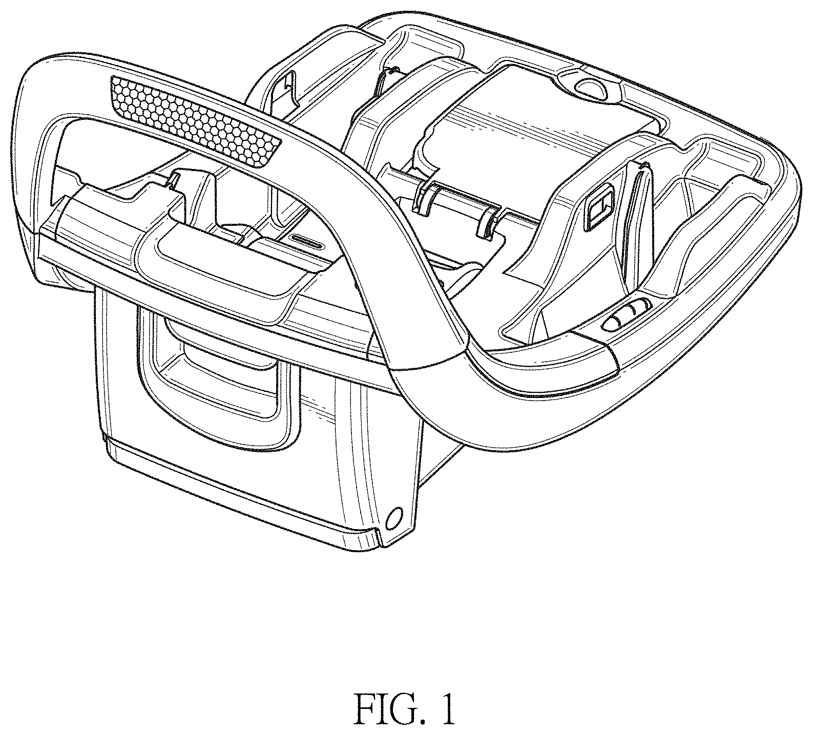 Patent USD1000847 — Base for a child safety seat — Figure 1