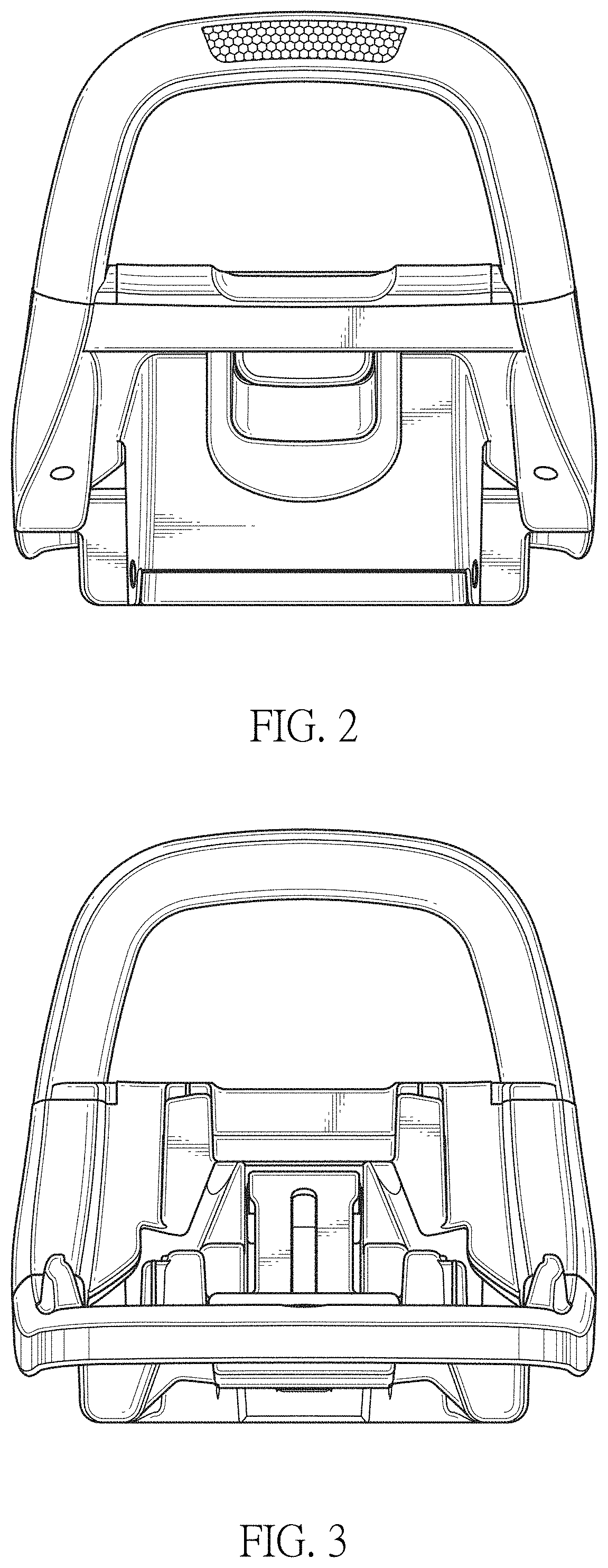 Patent USD1000847 Figure 2 – Base for a child safety seat