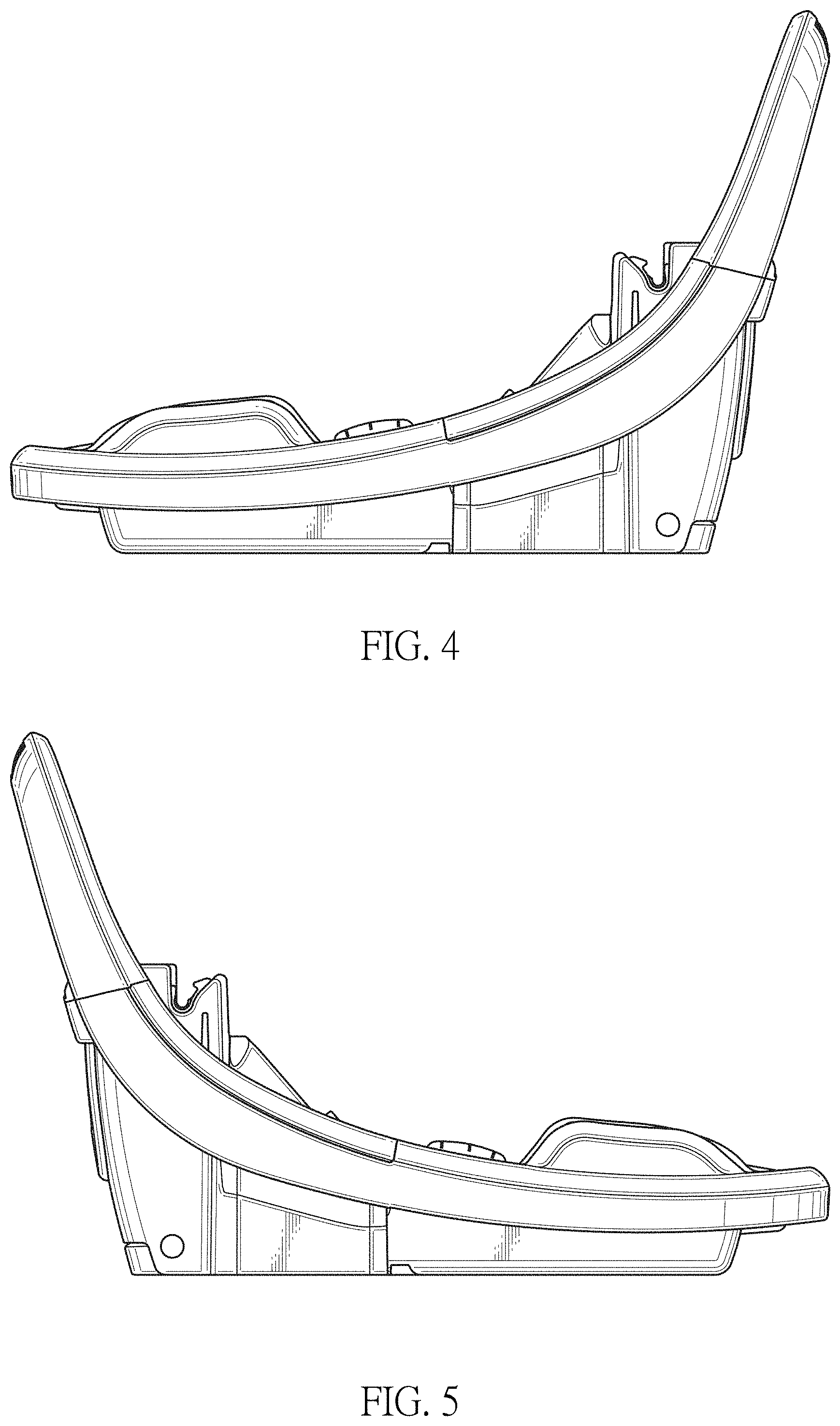Patent USD1000847 Figure 3 – Base for a child safety seat