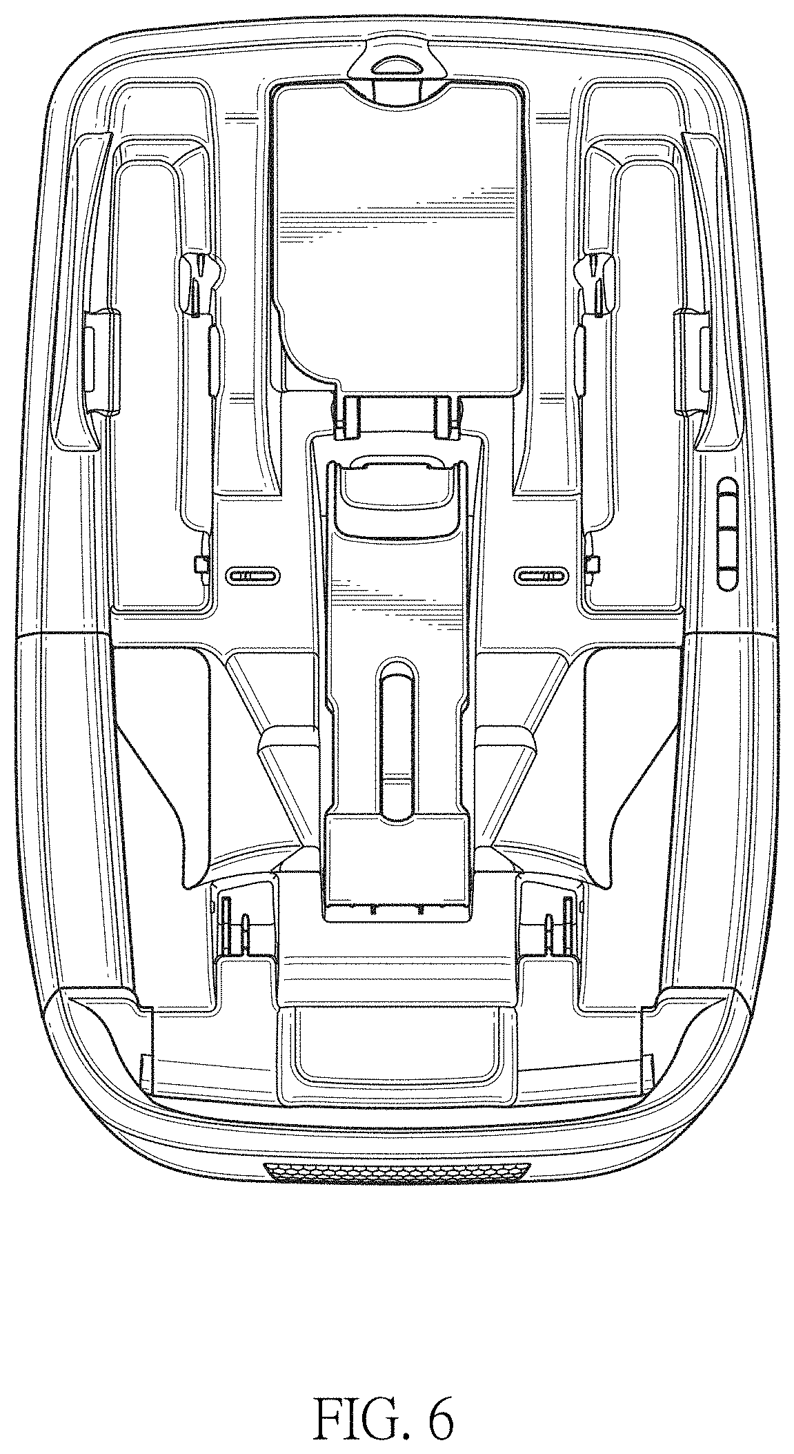 Patent USD1000847 Figure 4 – Base for a child safety seat
